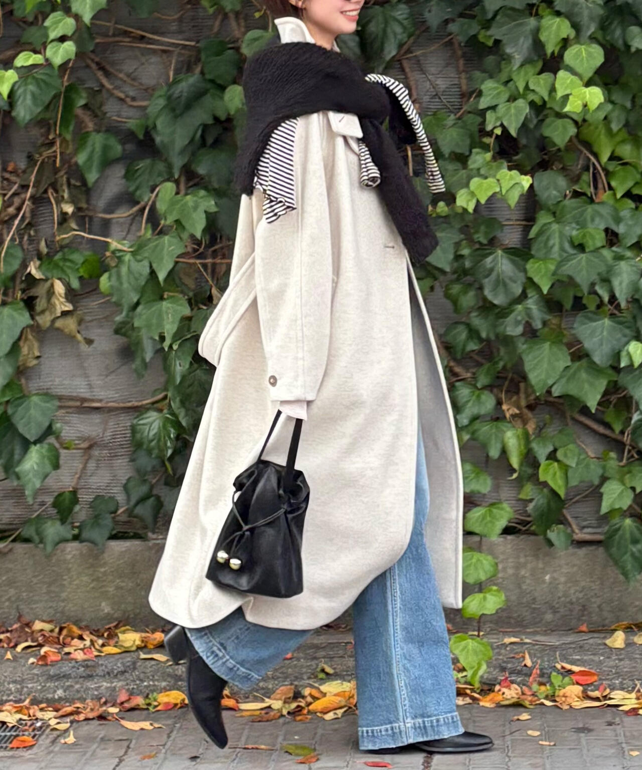 [累計販売5000枚！選べる4色]【3サイズ展開XS-M】スタンドカラーメルトンロングコート【低身長サイズ有】