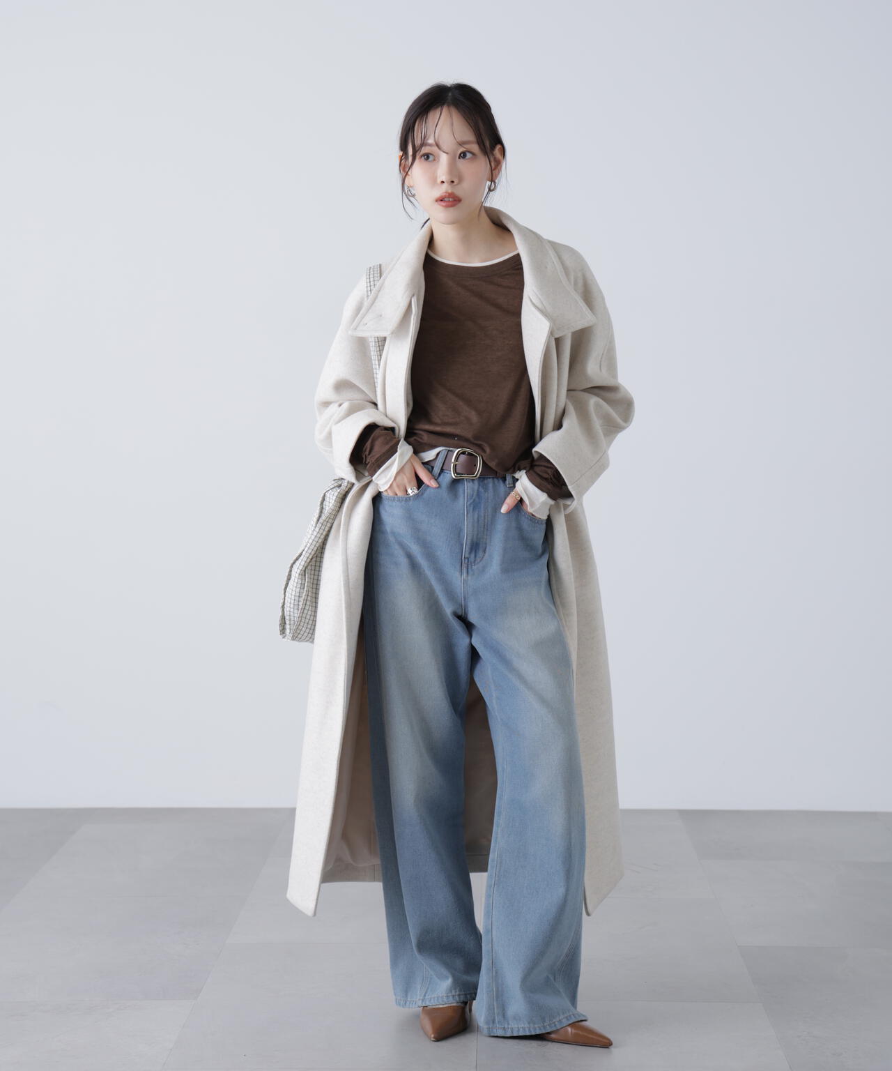 [累計販売5000枚！選べる4色]【3サイズ展開XS-M】スタンドカラーメルトンロングコート【低身長サイズ有】