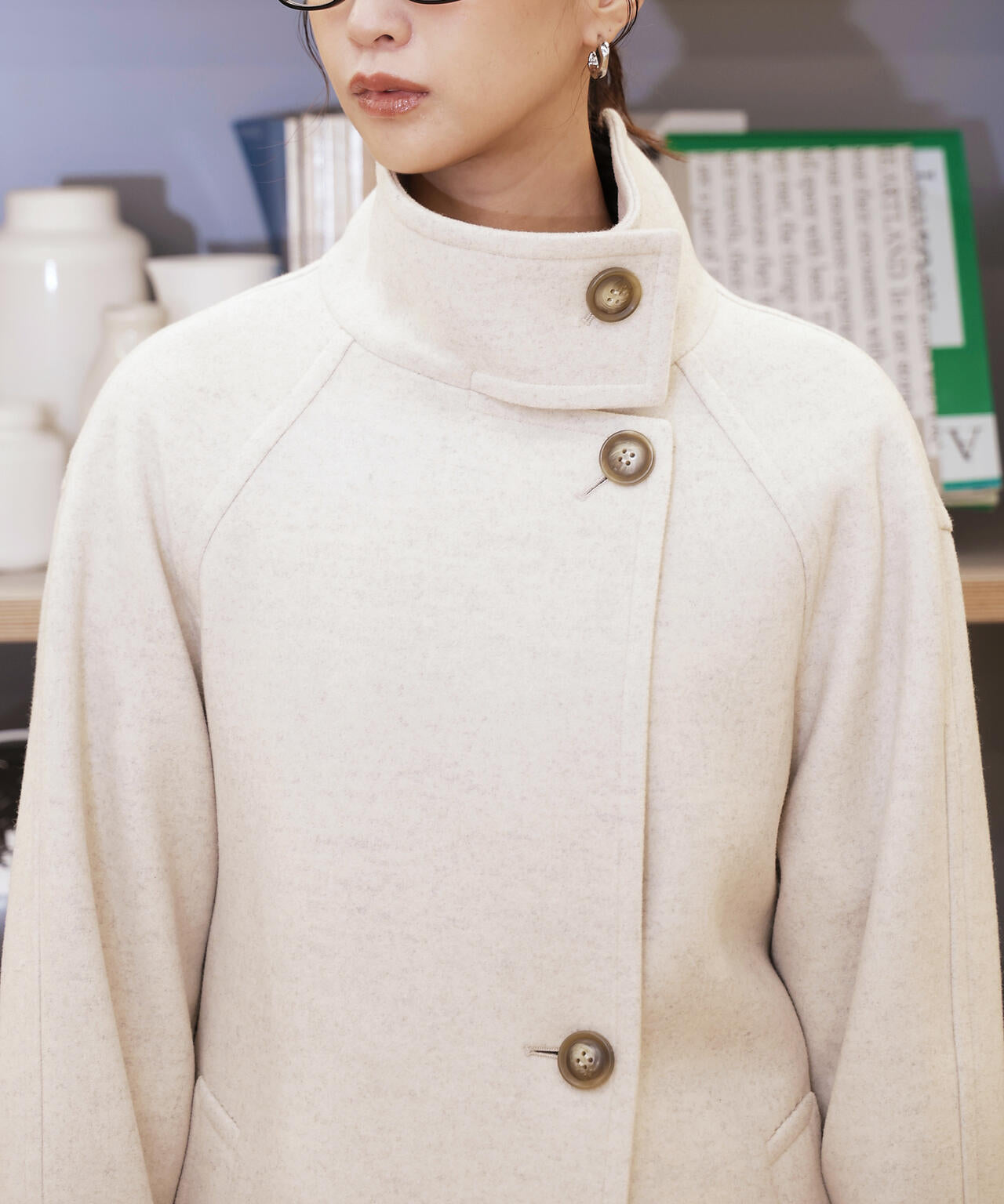 [累計販売5000枚！選べる4色]【3サイズ展開XS-M】スタンドカラーメルトンロングコート【低身長サイズ有】