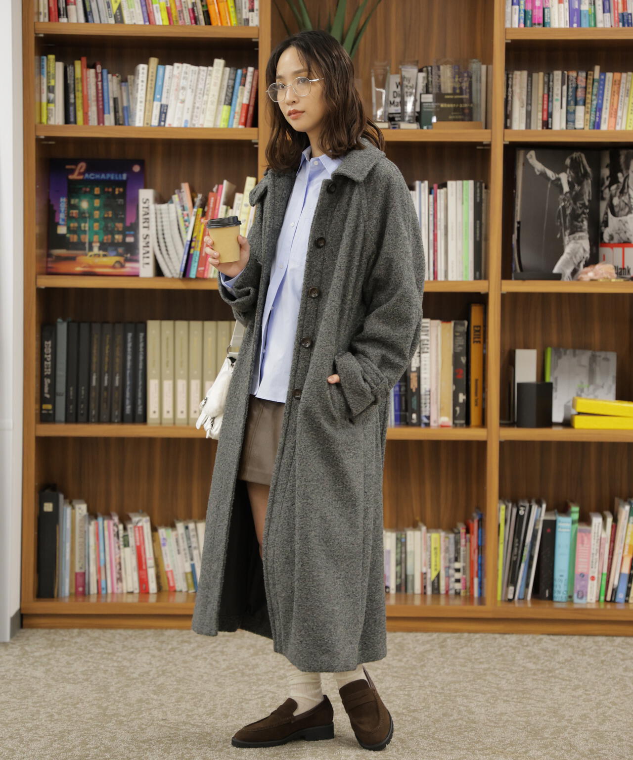 2wayステンカラーロングコート