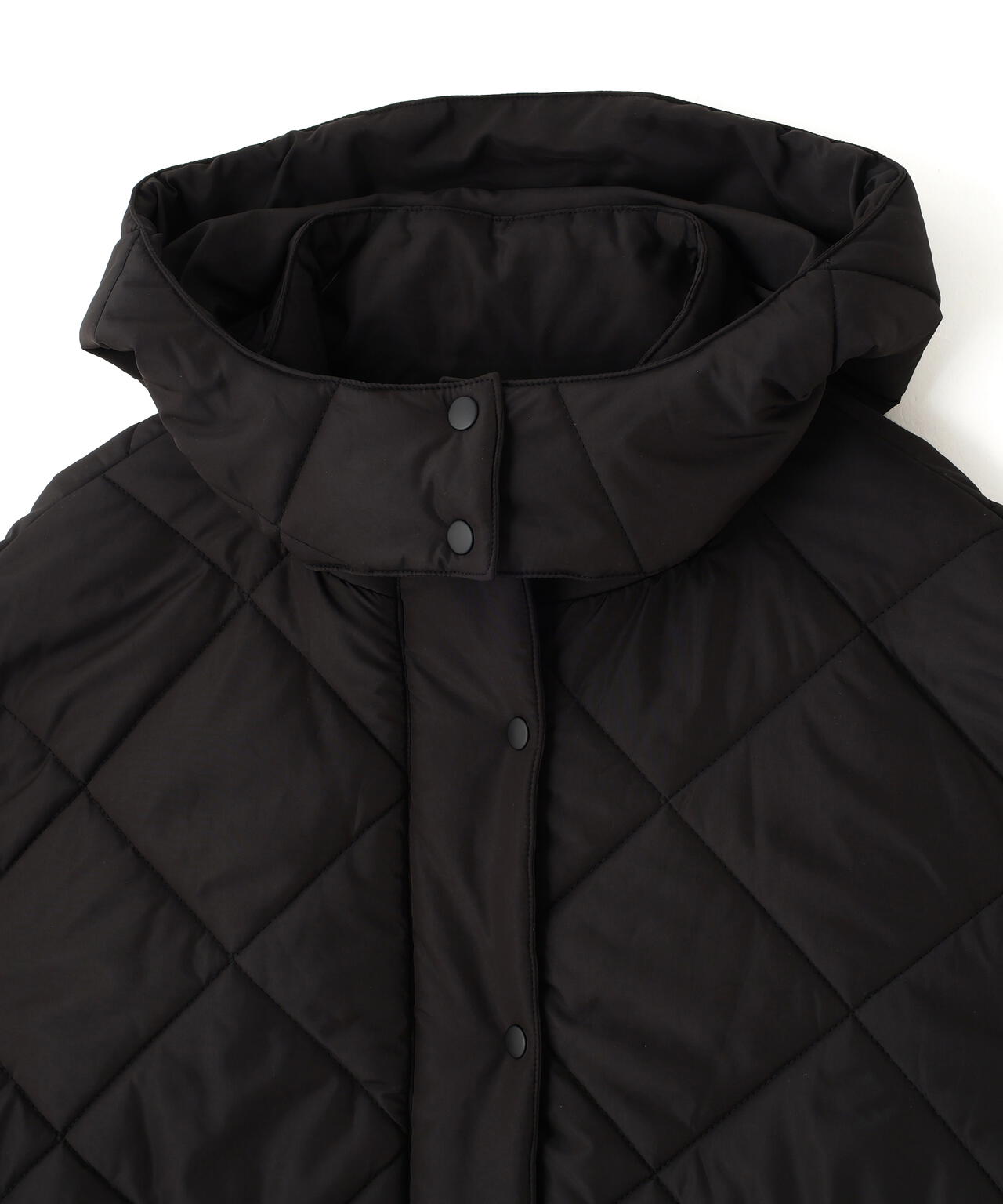 ウエストドロストキルティングコート