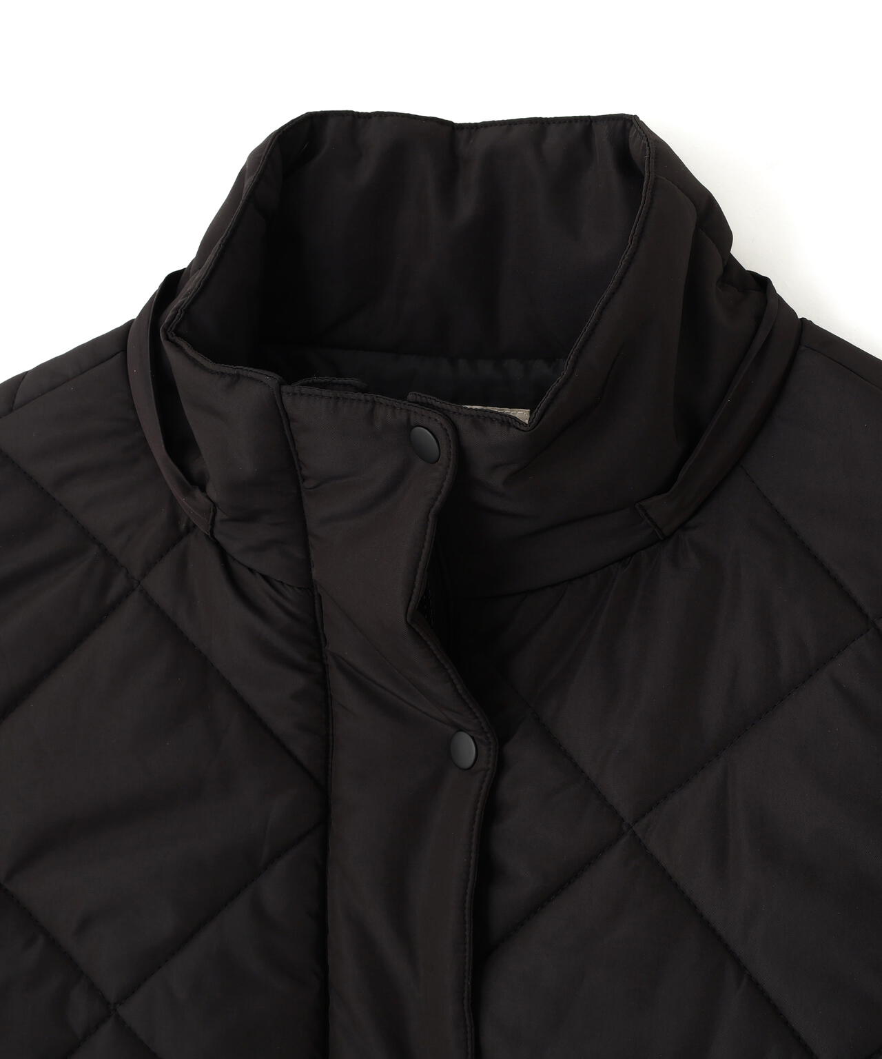 ウエストドロストキルティングコート