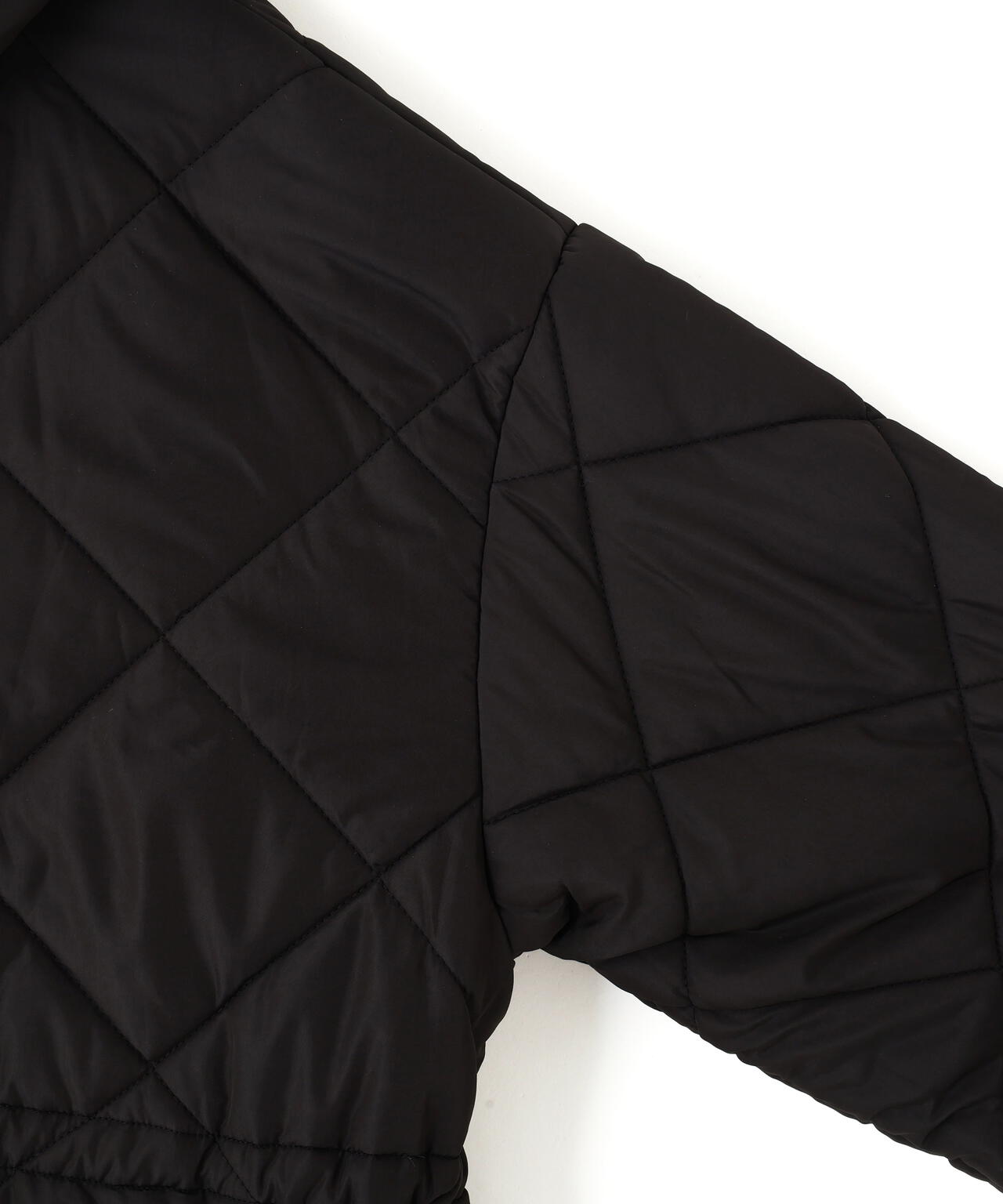 ウエストドロストキルティングコート