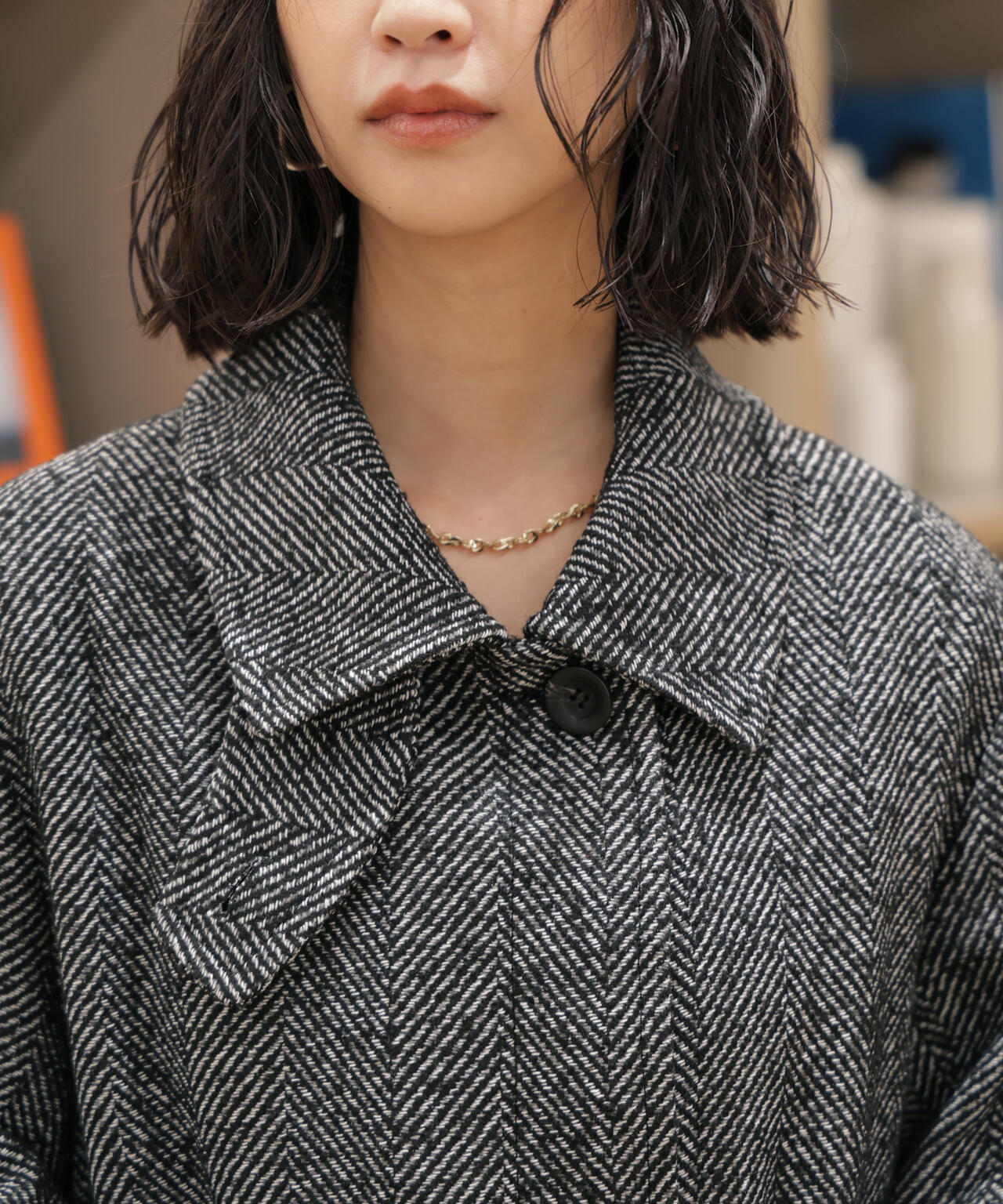 スタンドカラーミドル丈ツイードコート | FREE'S MART（フリーズマート