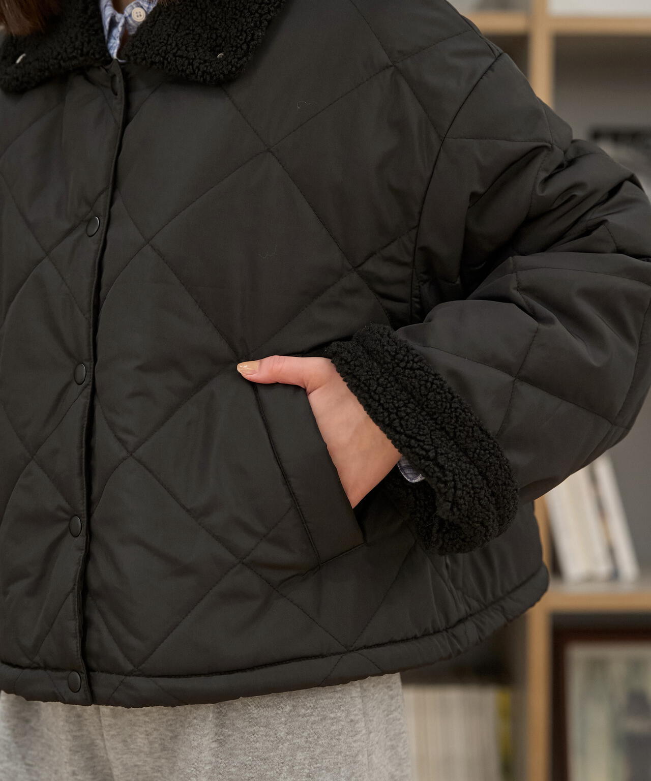 sudo⭐︎新品未開封⭐︎迷彩 冬アウター⭐︎完売商品⭐︎裏中綿入りキルティング 裏ボア メンズ 中綿ジャケット キルティングジャケット 裏起毛