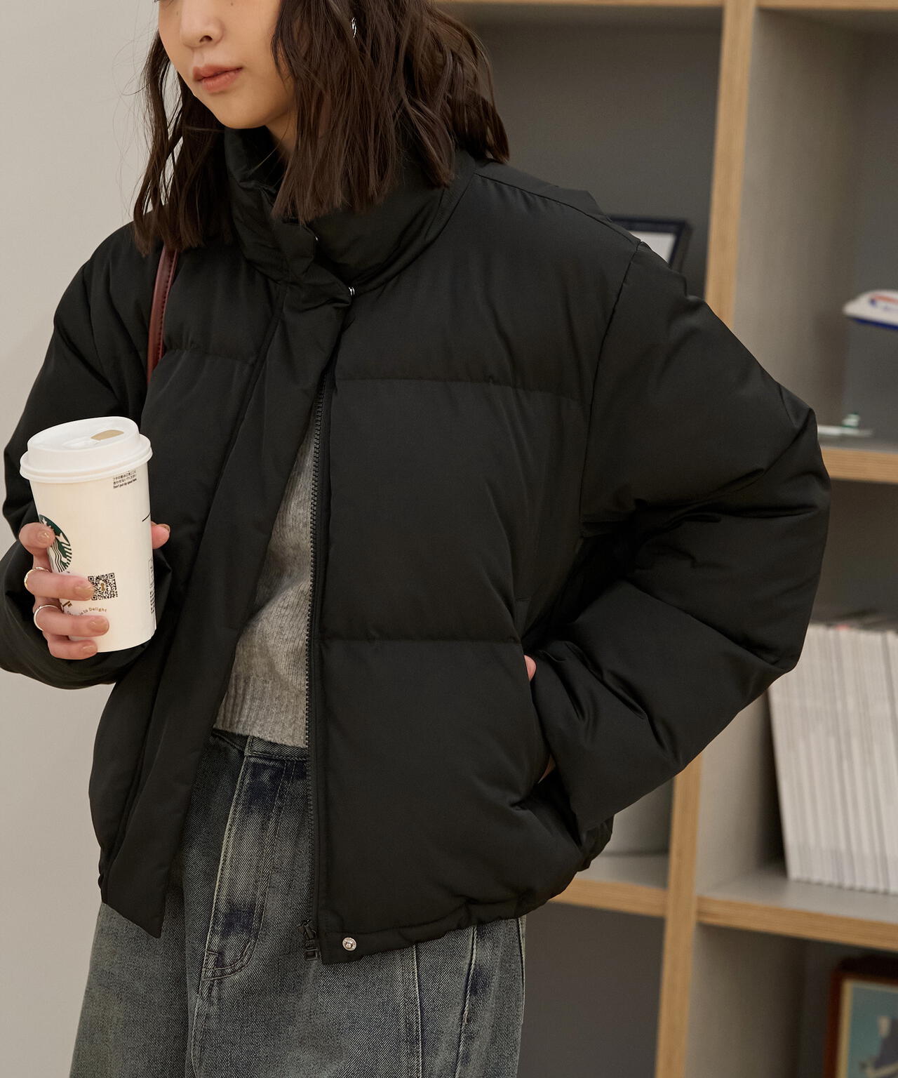 スタンドショート中綿ブルゾン