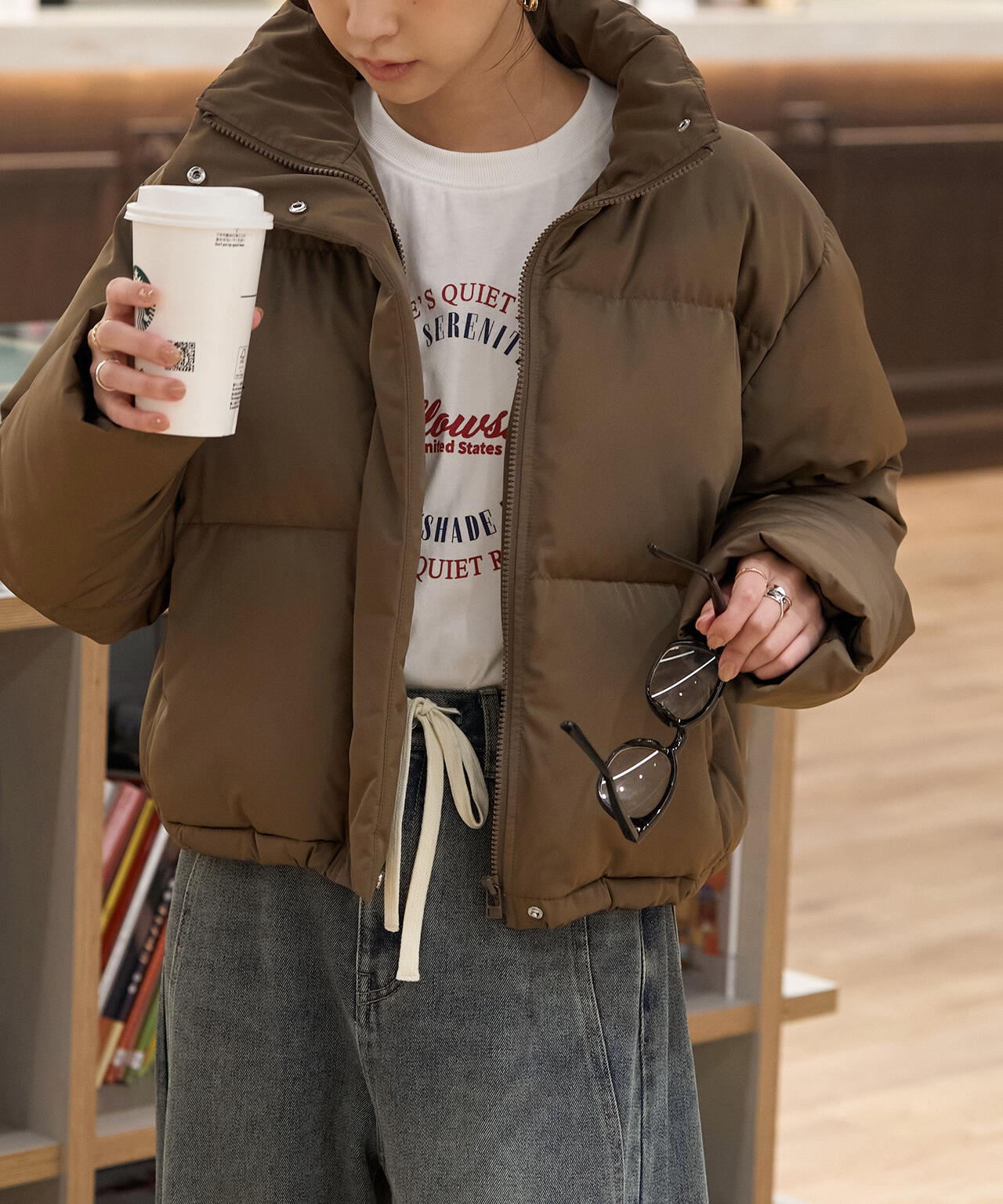 スタンドショート中綿ブルゾン