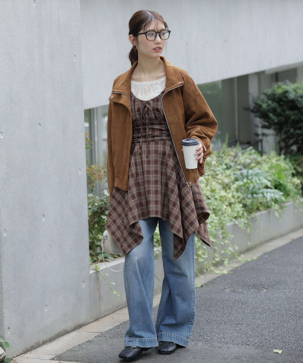 スタンド合皮ブルゾン