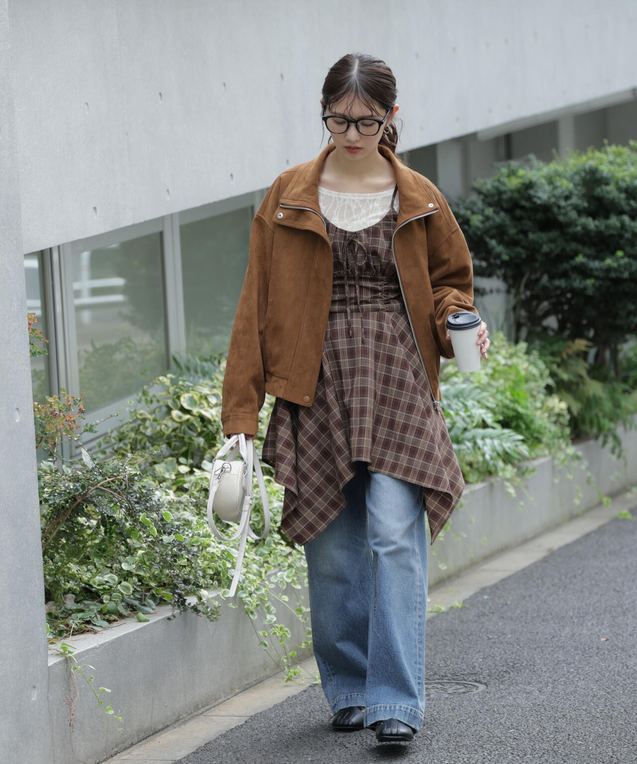 スタンド合皮ブルゾン