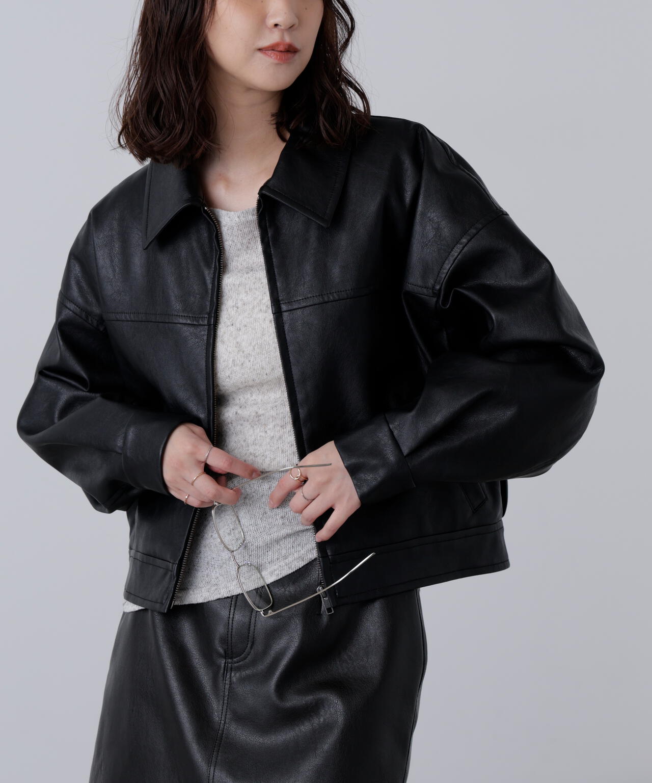 合皮ジップアップブルゾン | FREE'S MART（フリーズマート） ｜【公式