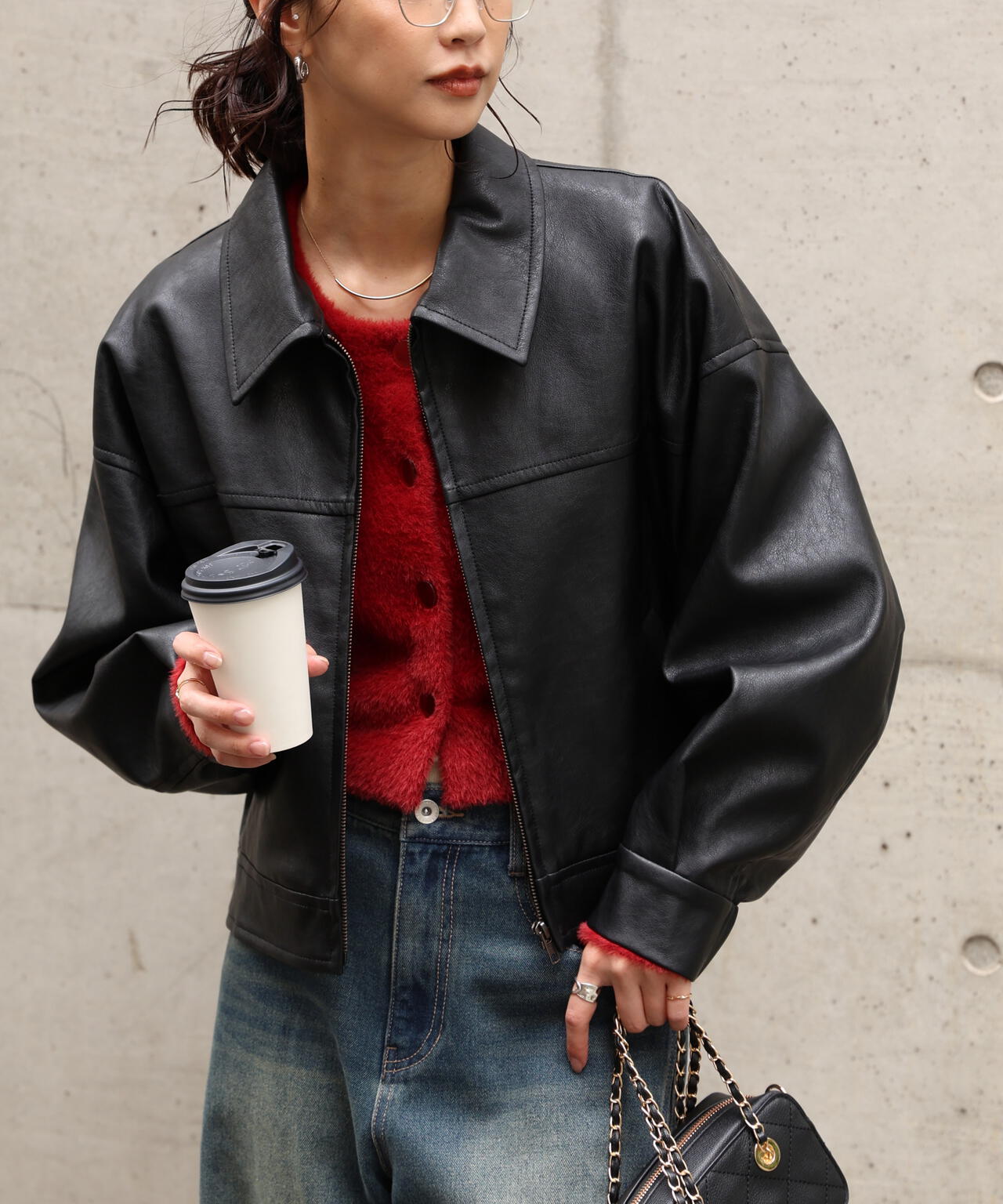 【miso721】FreshServiceジップアップ ブルゾン フェイクスエードジップブルゾン【手洗いOK】（ブルゾン