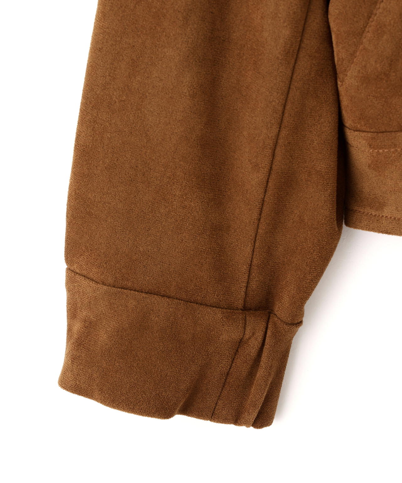 合皮ジップアップブルゾン