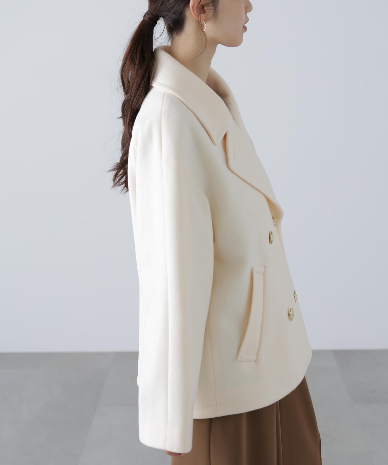 【はかな企画】ミドル丈オーバーピーコート〈ＭＦＭ〉