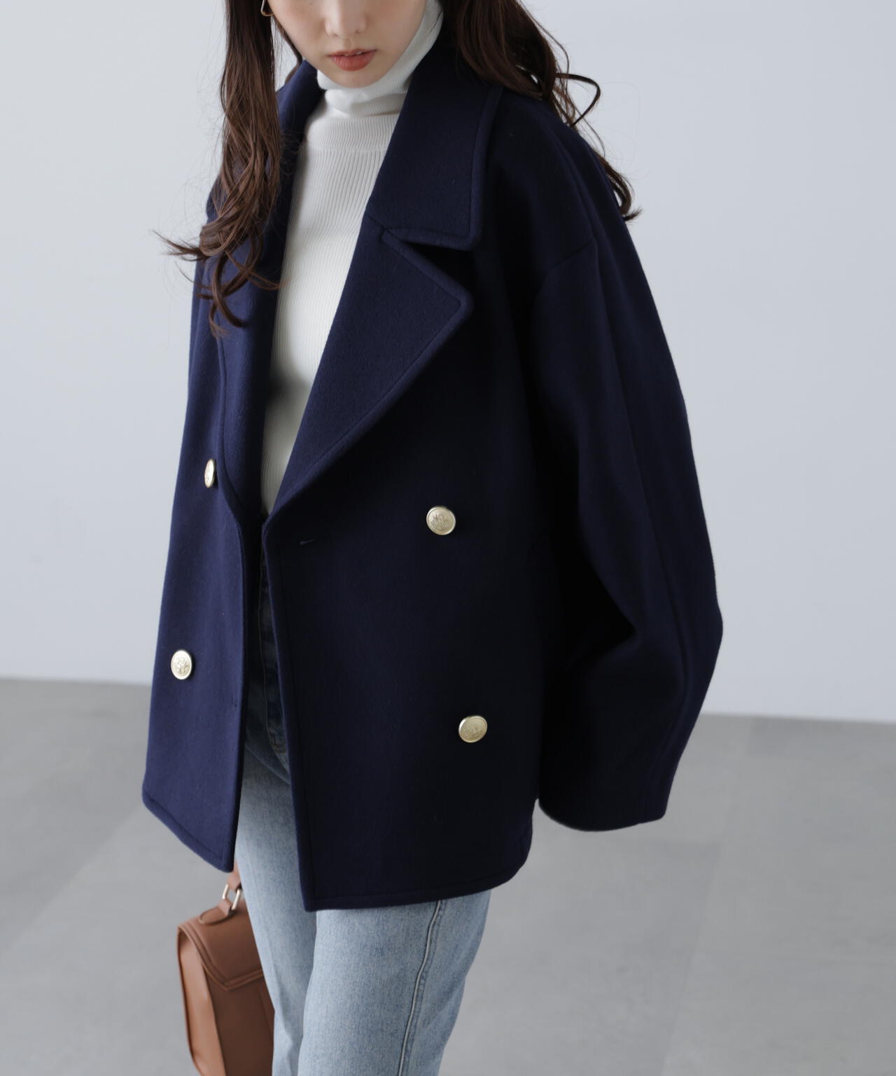 【はかな企画】ミドル丈オーバーピーコート〈ＭＦＭ〉