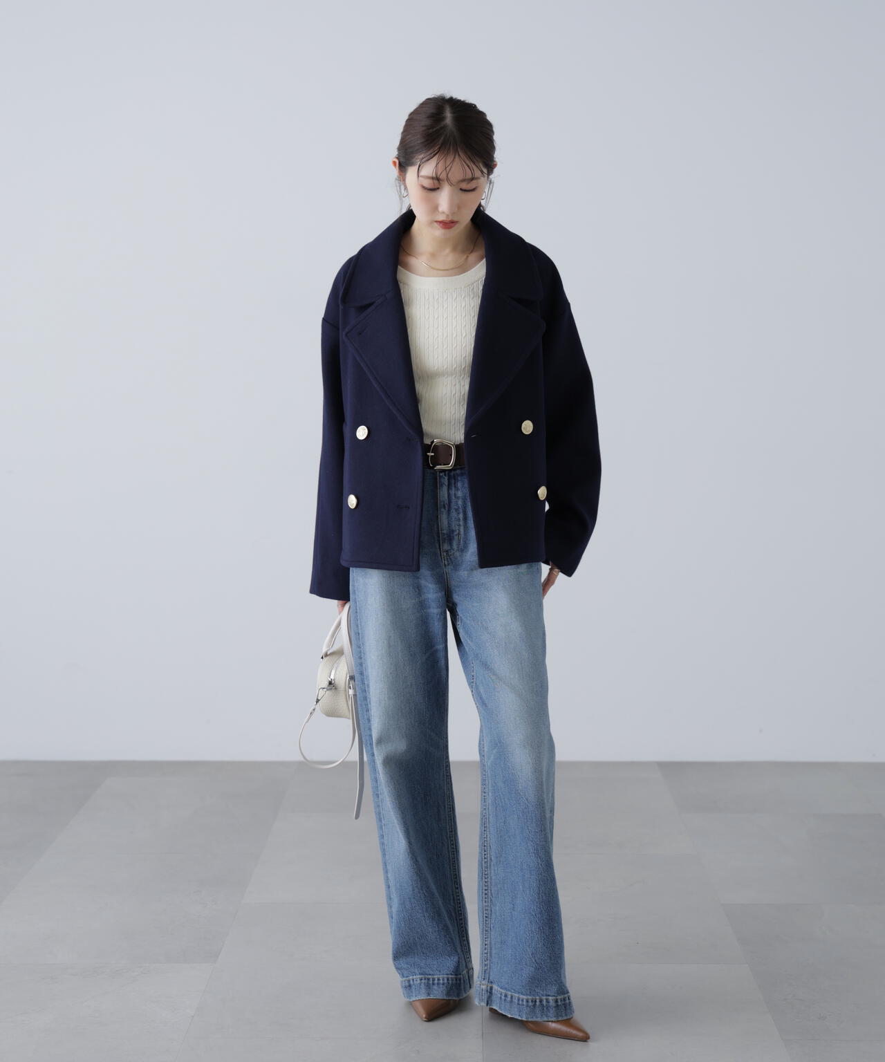 【はかな企画】ミドル丈オーバーピーコート〈ＭＦＭ〉