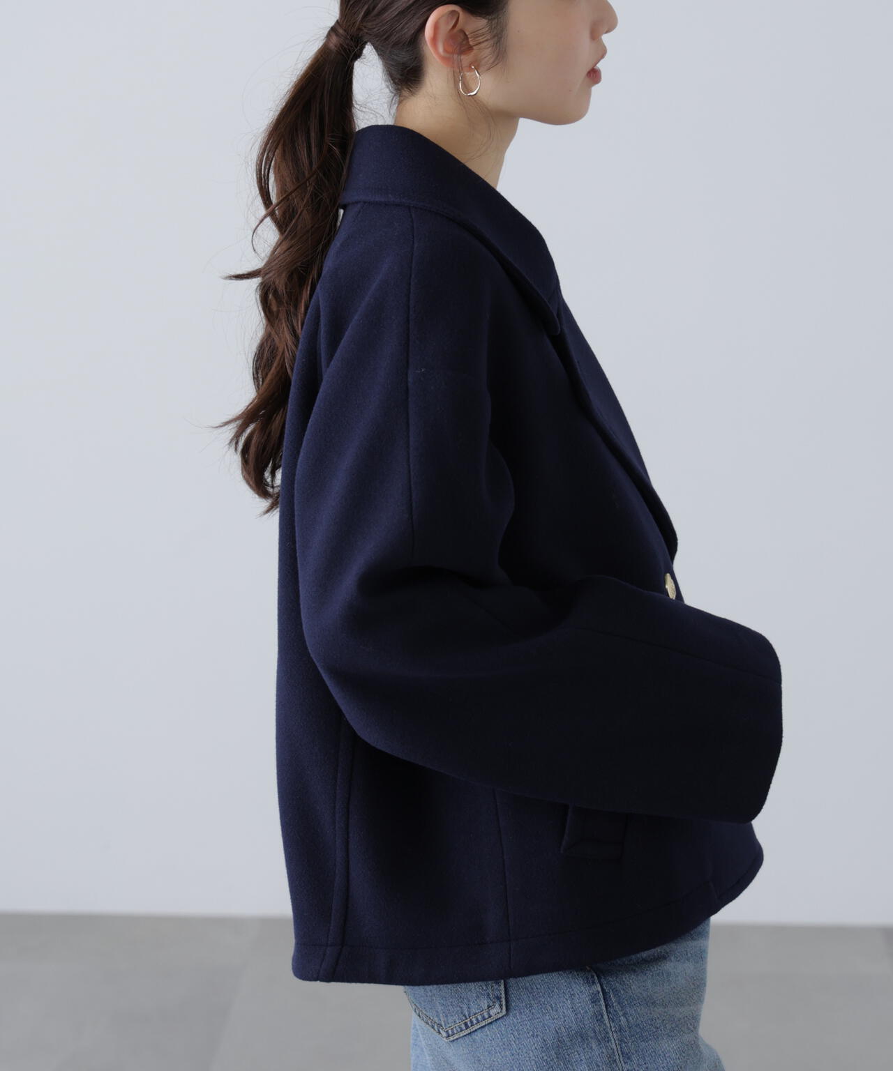 【はかな企画】ミドル丈オーバーピーコート〈ＭＦＭ〉