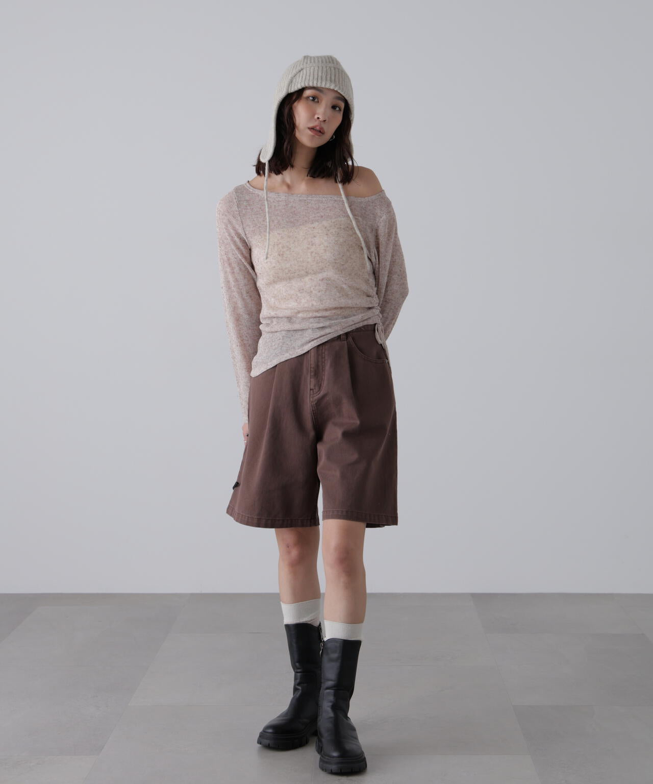 Maison de Dolce シャーリングカットソー Maison de Dolce シャーリングカットソー