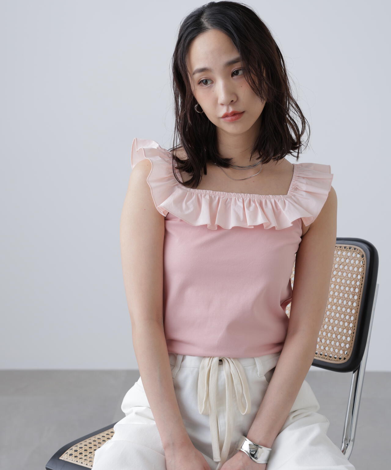 MFM］フリルリボンドッキングカットソー | FREE'S MART