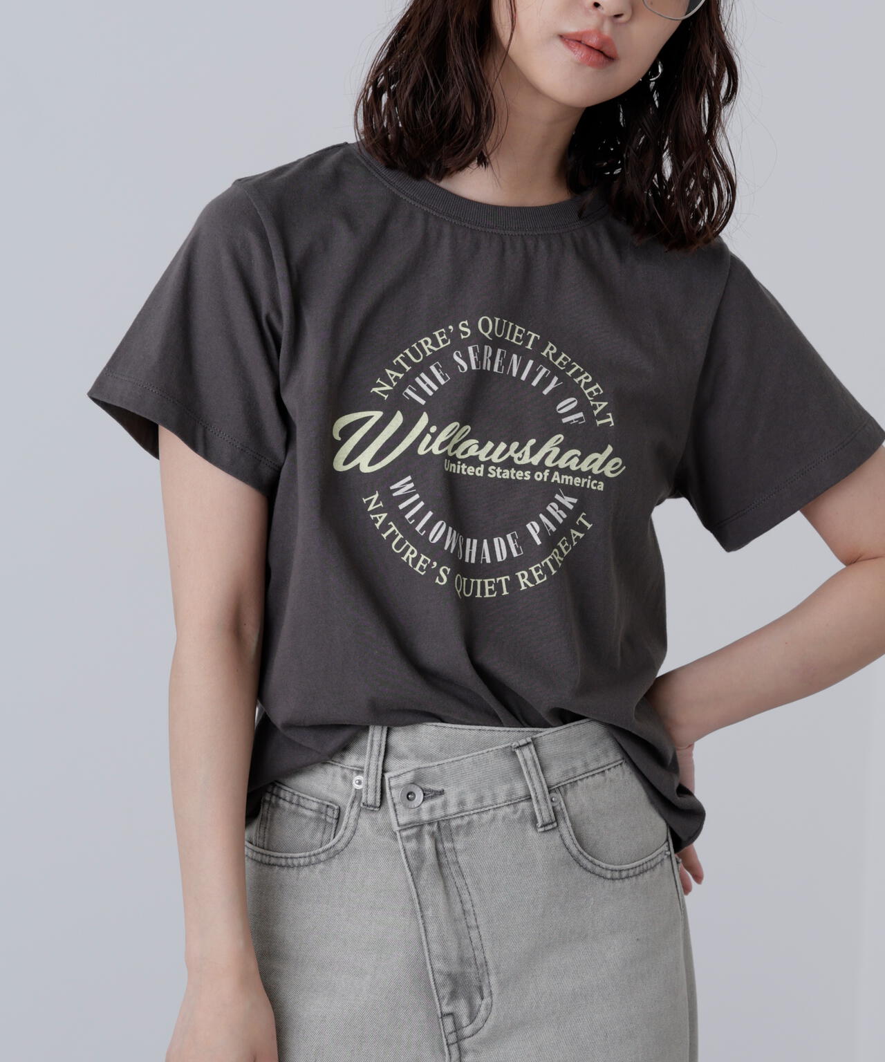 サークルロゴプリントTシャツ