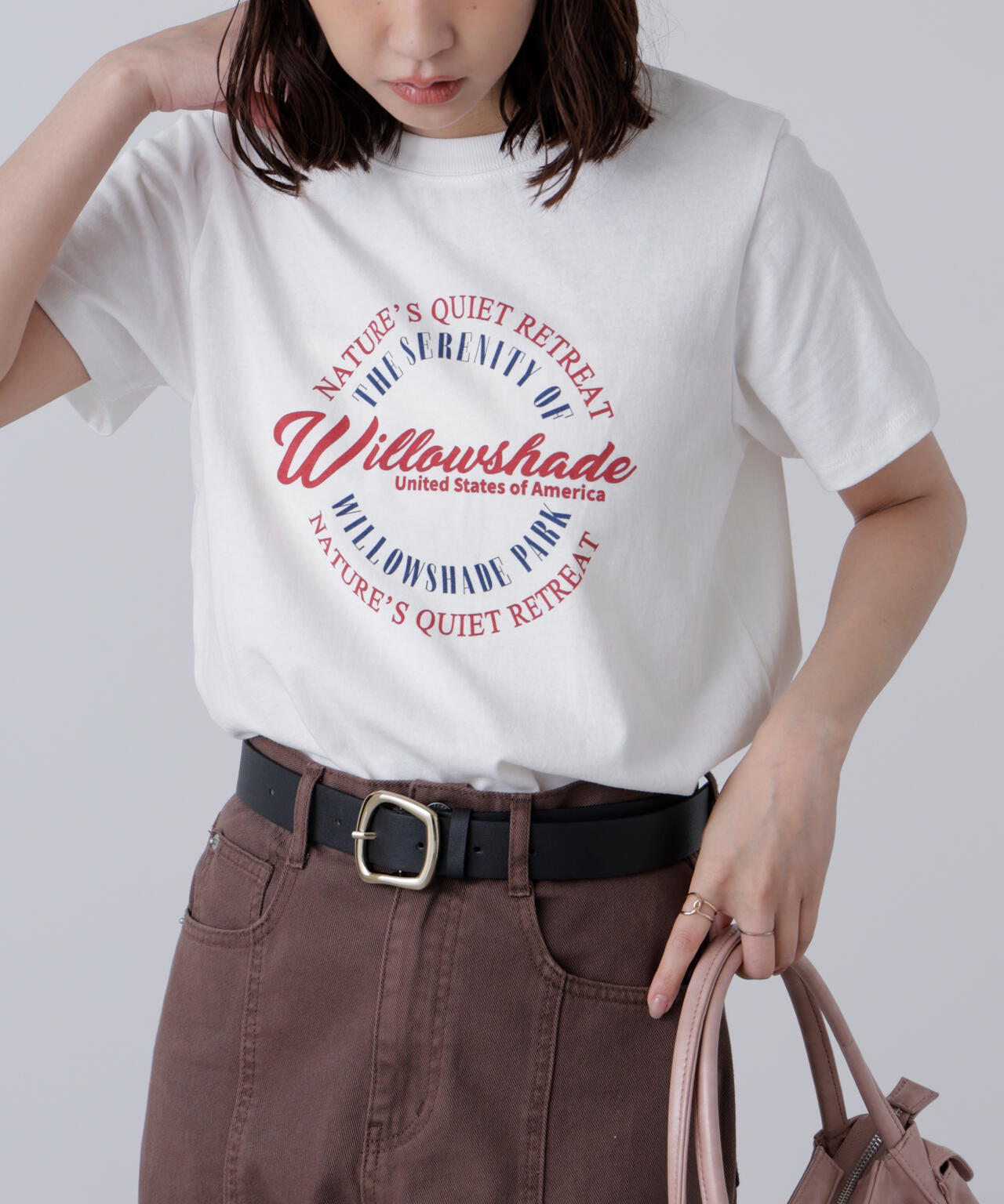 サークルロゴプリントTシャツ