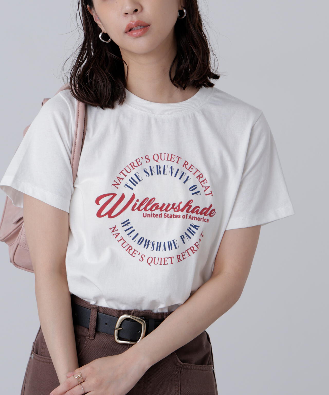 サークルロゴプリントTシャツ