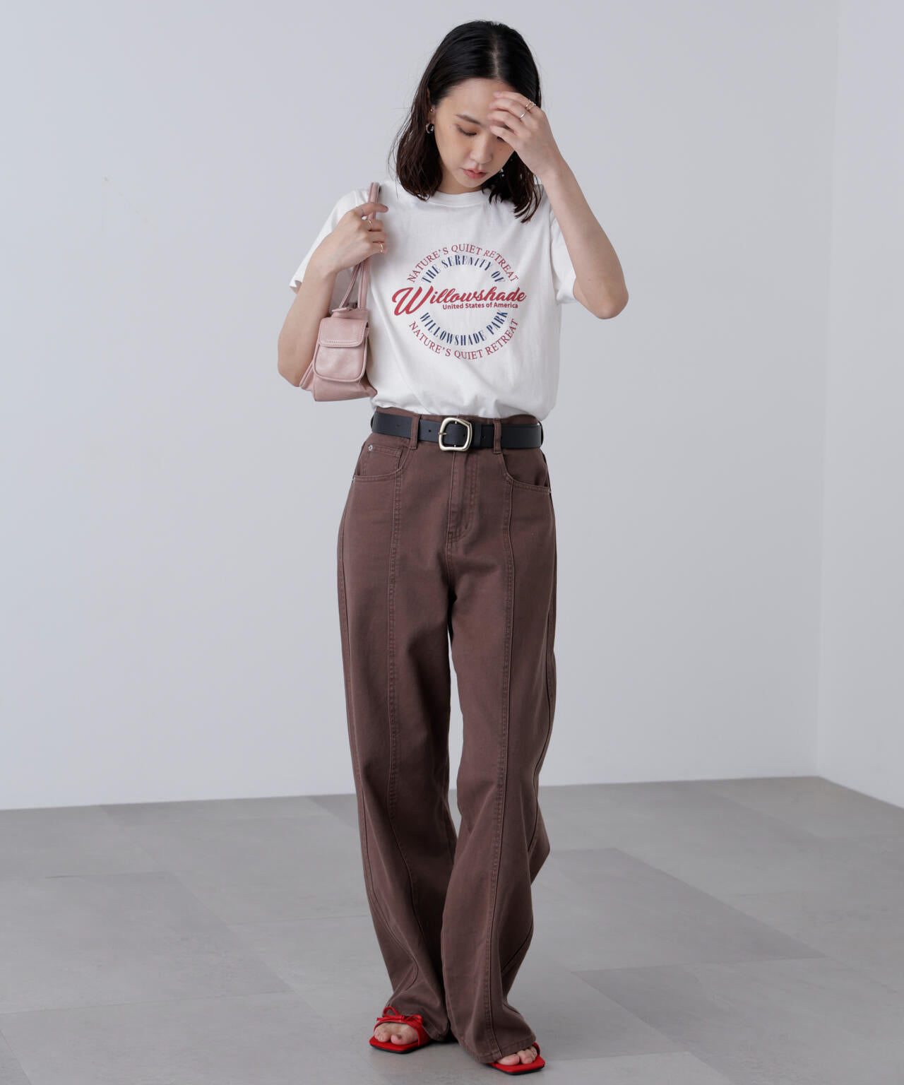 サークルロゴプリントTシャツ
