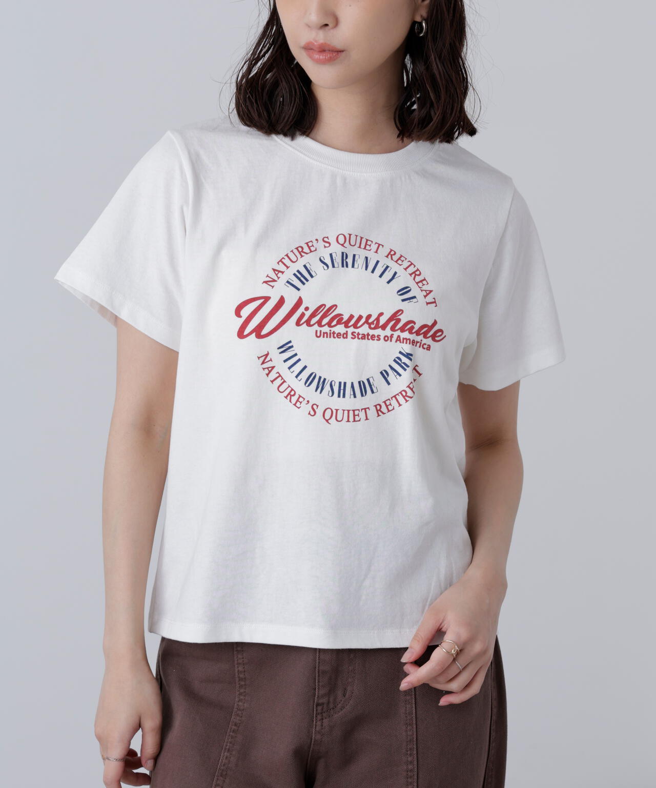 サークルロゴプリントTシャツ