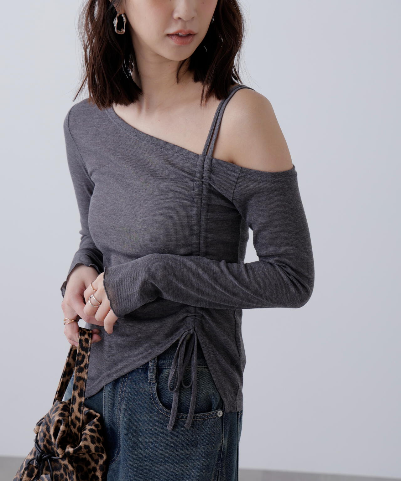 ワンショルシャーリングテレコカットソー