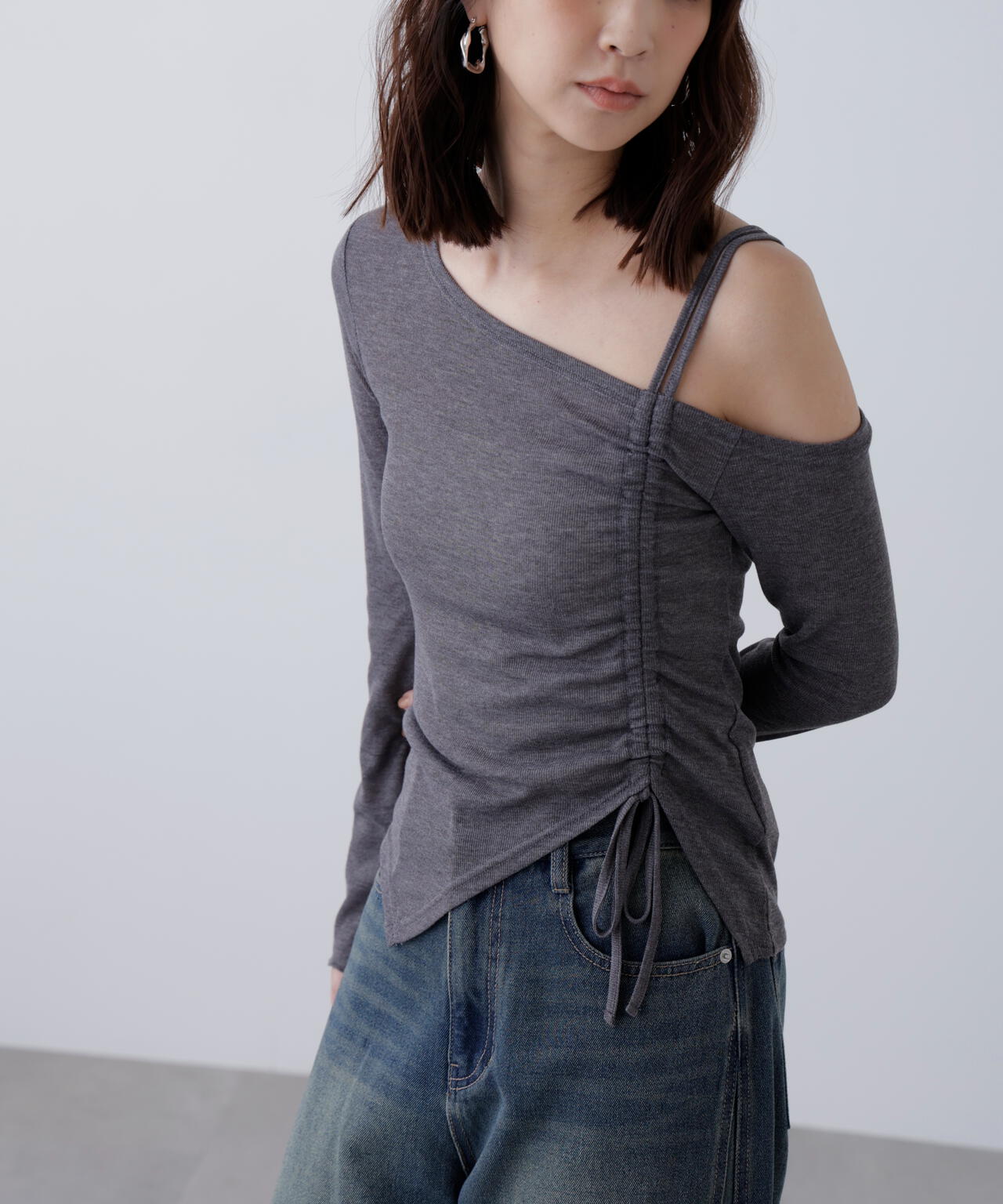 ワンショルシャーリングテレコカットソー