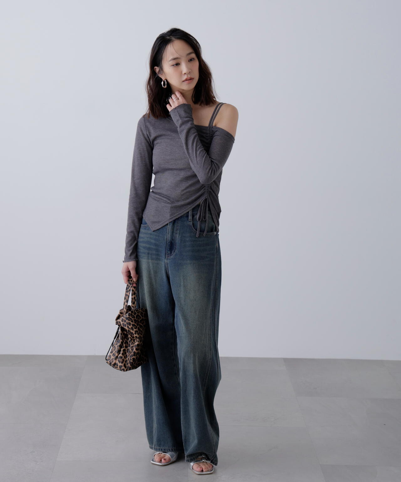 ワンショルシャーリングテレコカットソー