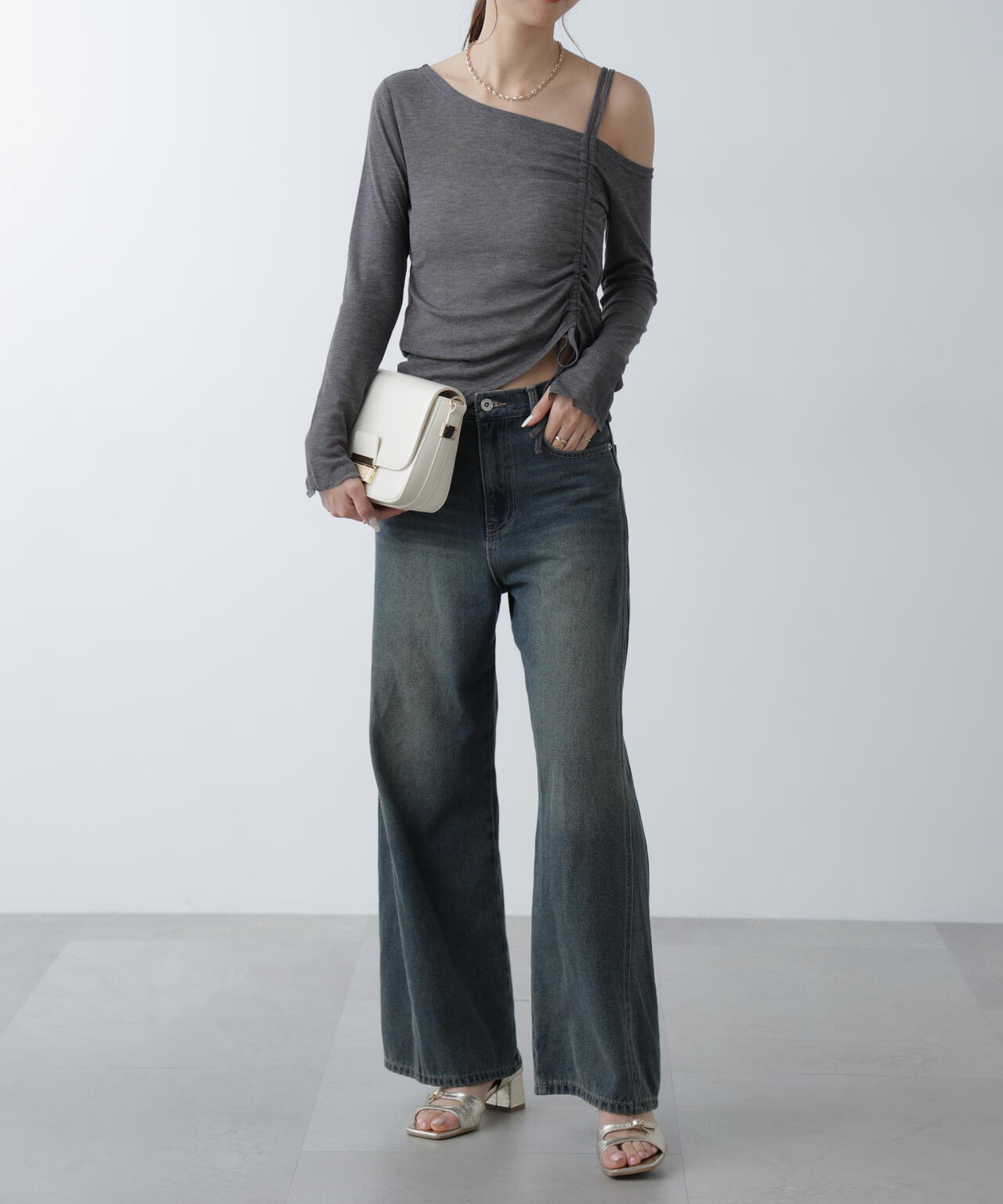 ワンショルシャーリングテレコカットソー