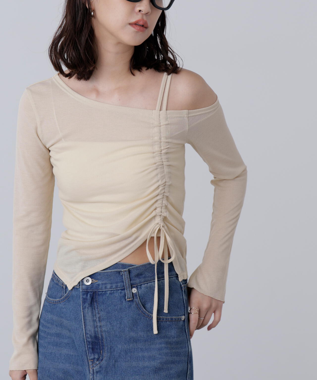 ワンショルシャーリングテレコカットソー