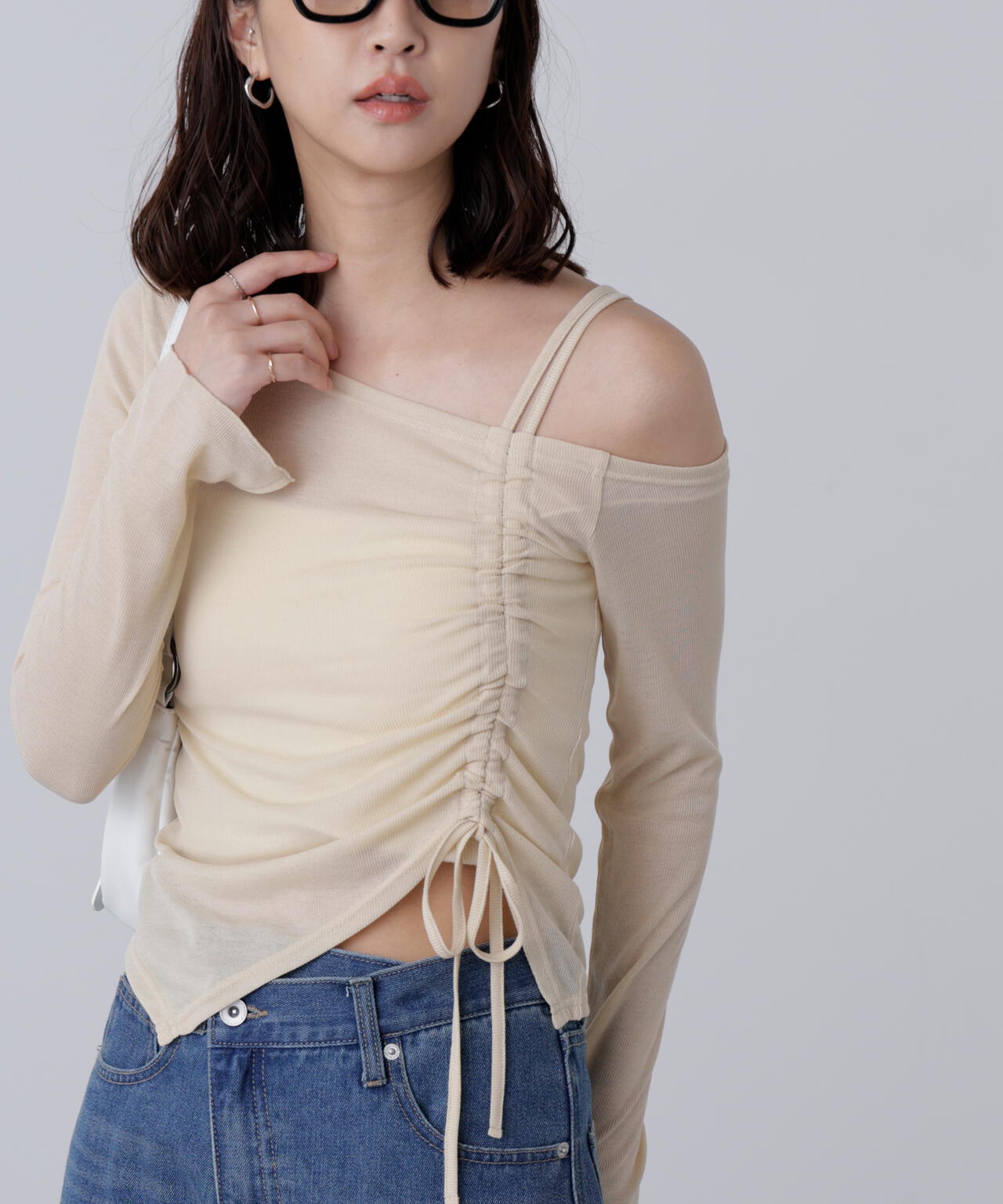 ワンショルシャーリングテレコカットソー