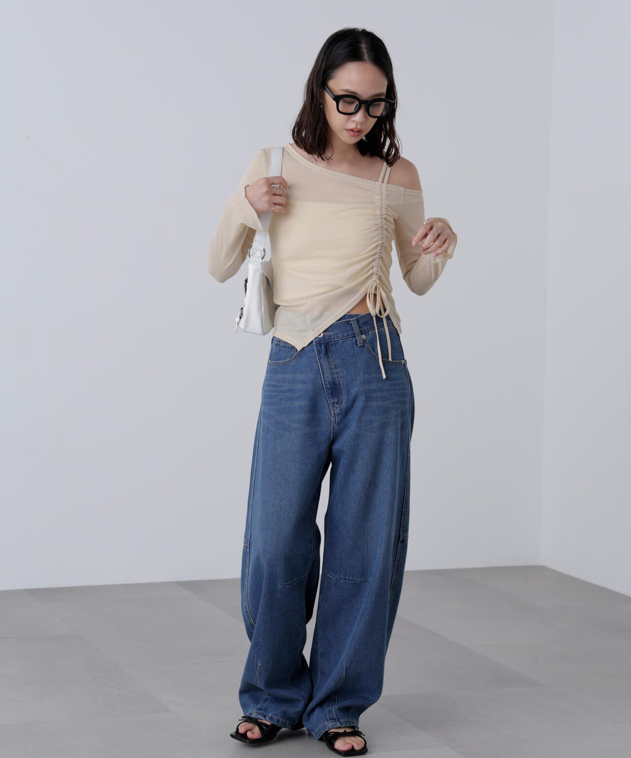 ワンショルシャーリングテレコカットソー