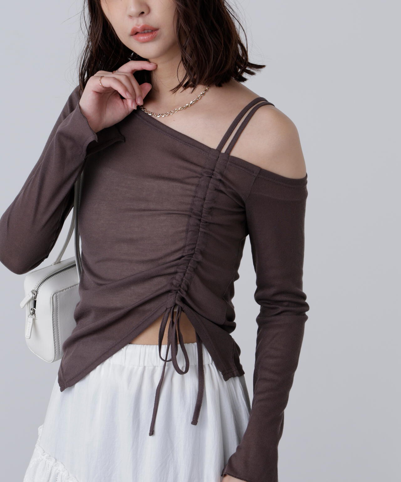 ワンショルシャーリングテレコカットソー