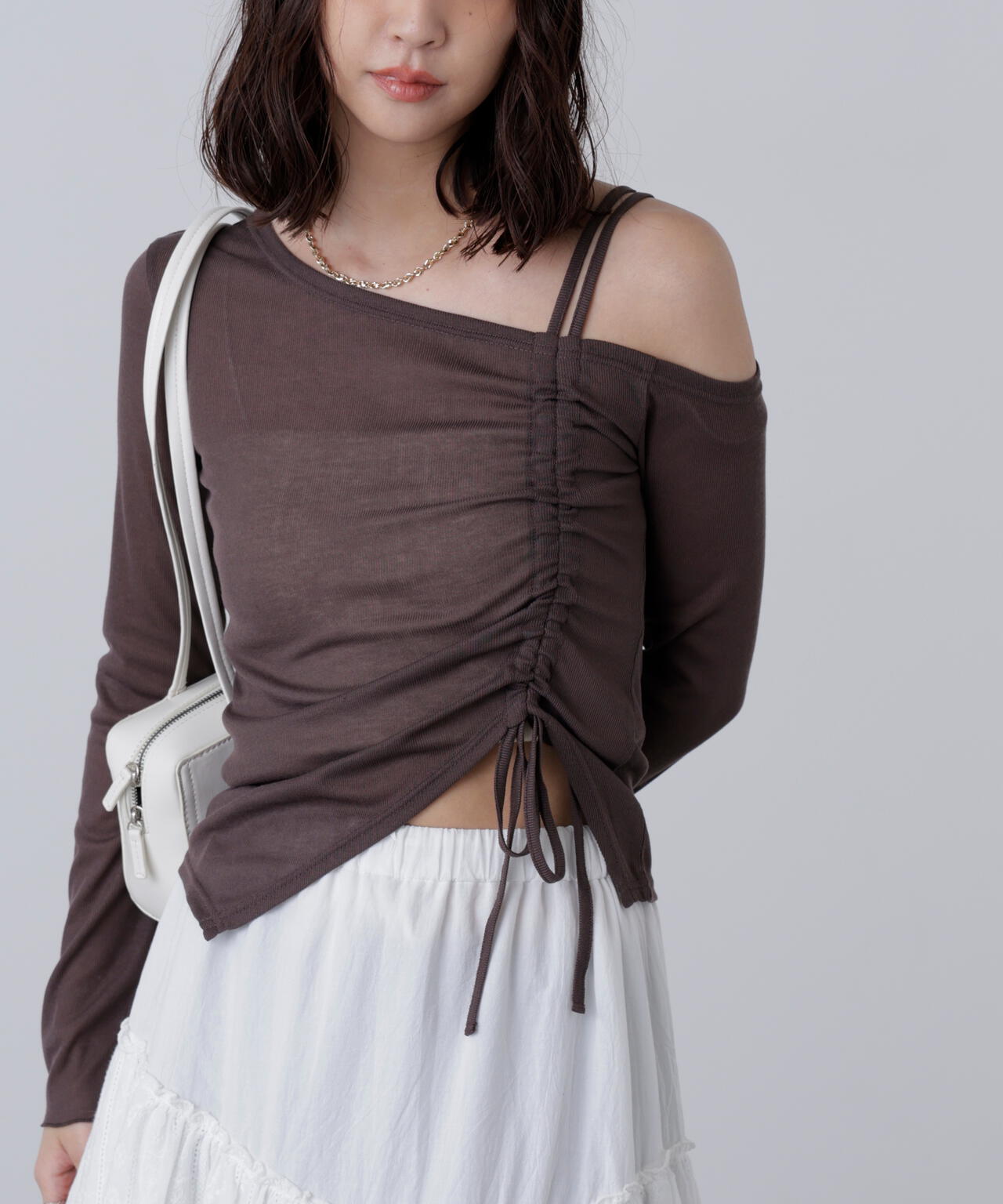 ワンショルシャーリングテレコカットソー