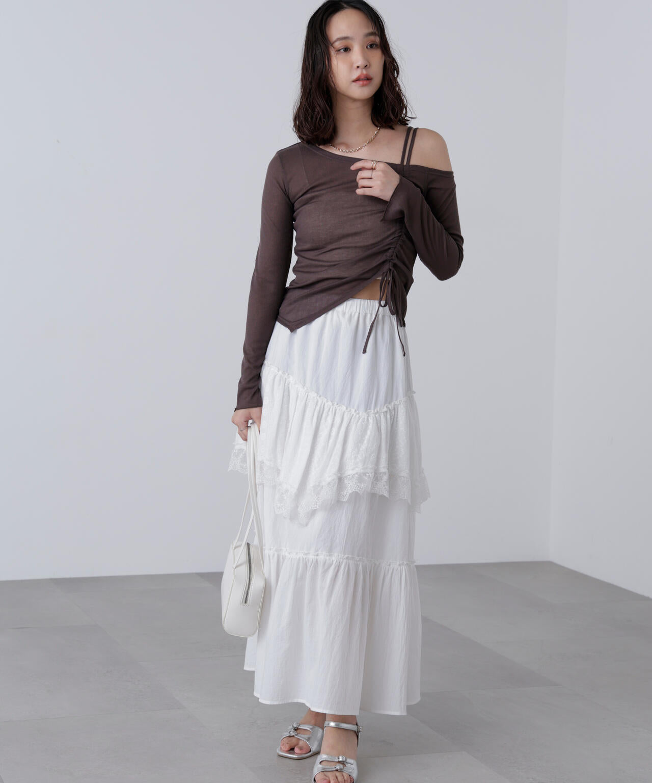 ワンショルシャーリングテレコカットソー