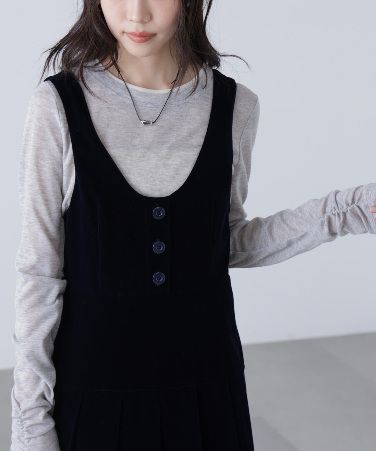 シアーテレコレイヤード風カットソー