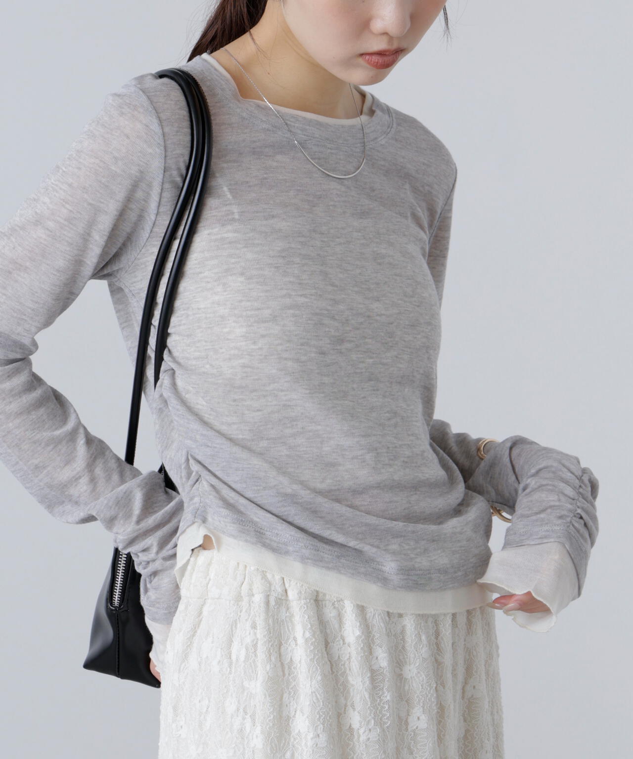 シアーテレコレイヤード風カットソー