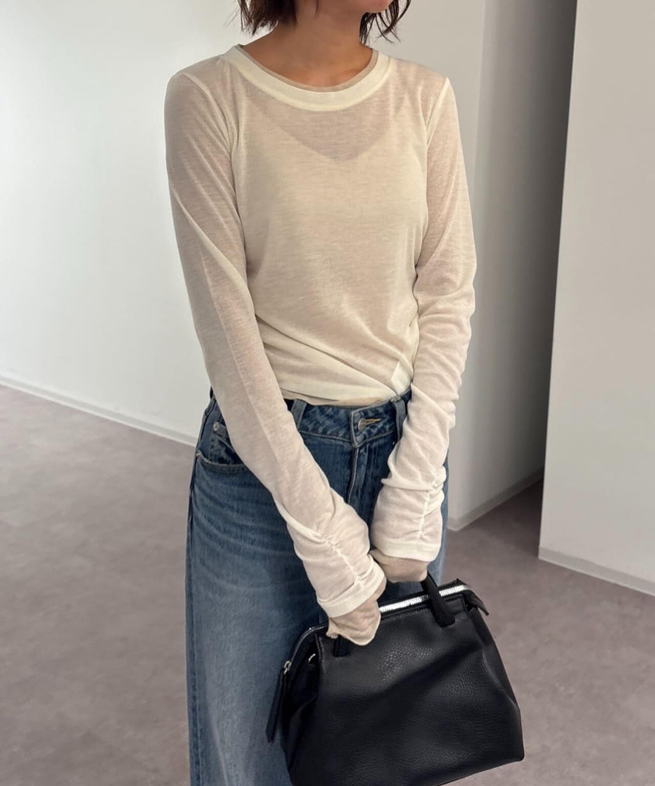 シアーテレコレイヤード風カットソー