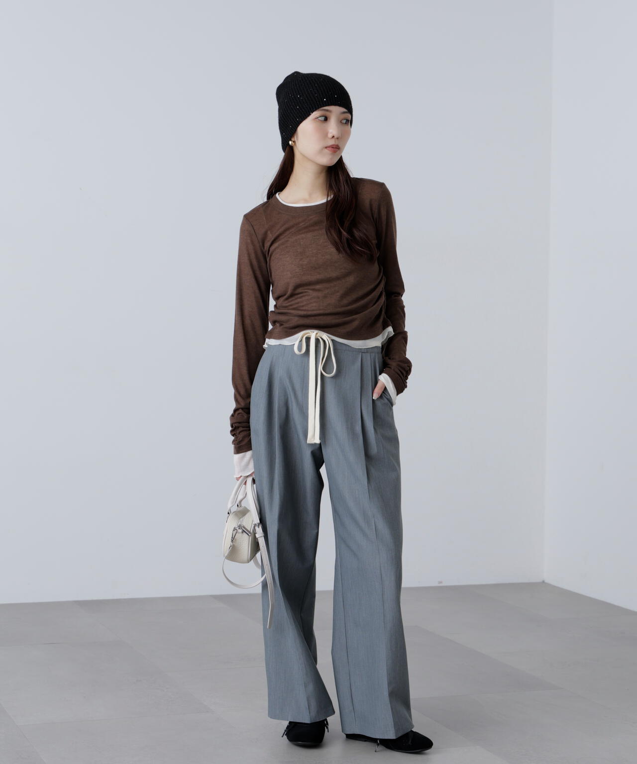 シアーテレコレイヤード風カットソー