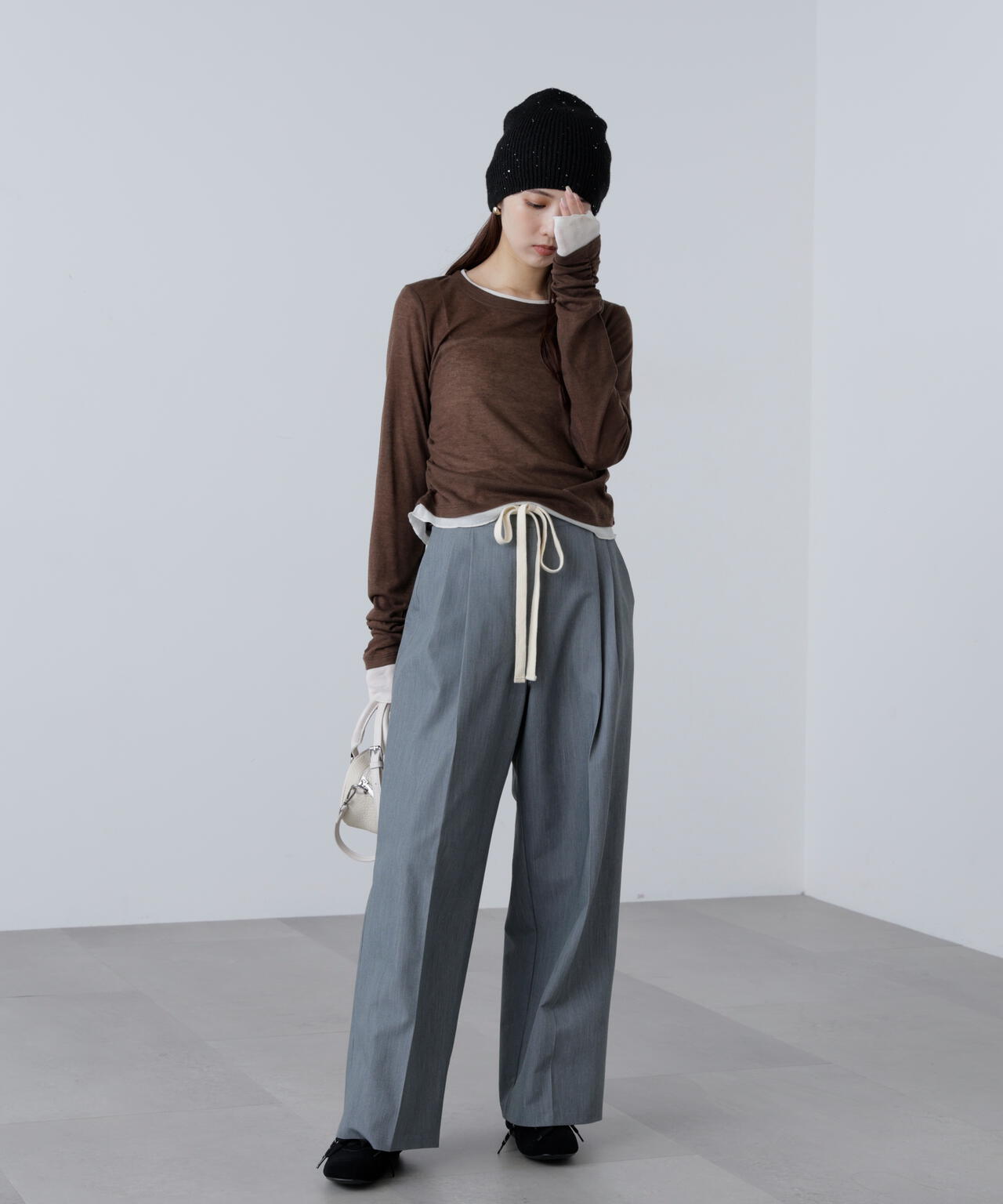 シアーテレコレイヤード風カットソー