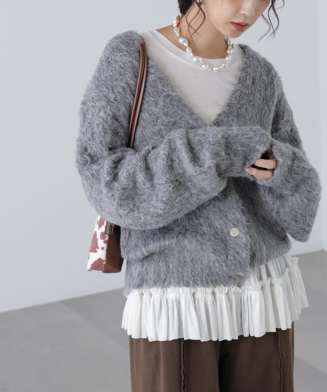 L相当✨プリーツプリーズ 変形カットソー フリル くしゅくしゅ ブルーグリーン3 L相当✨プリーツプリーズ 変形カットソー フリル くしゅくしゅ