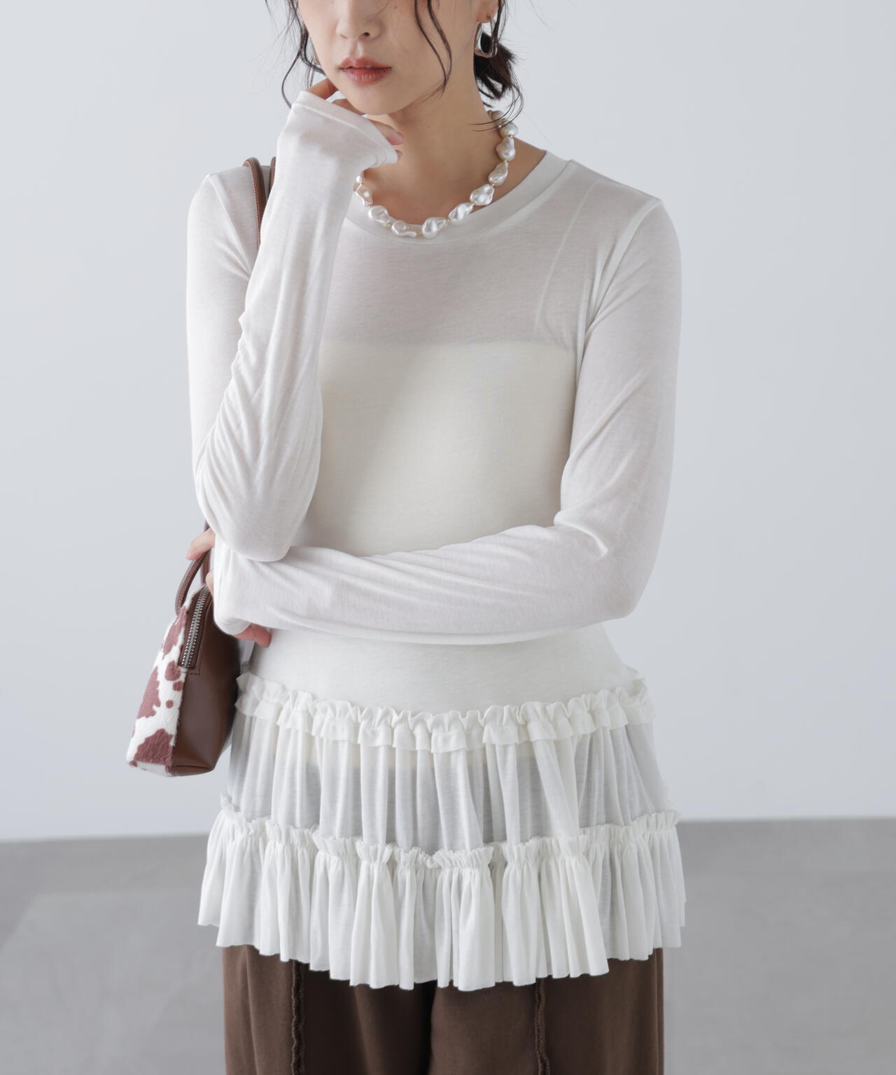 長袖裾フリルカットソー | FREE'S MART（フリーズマート） ｜【公式