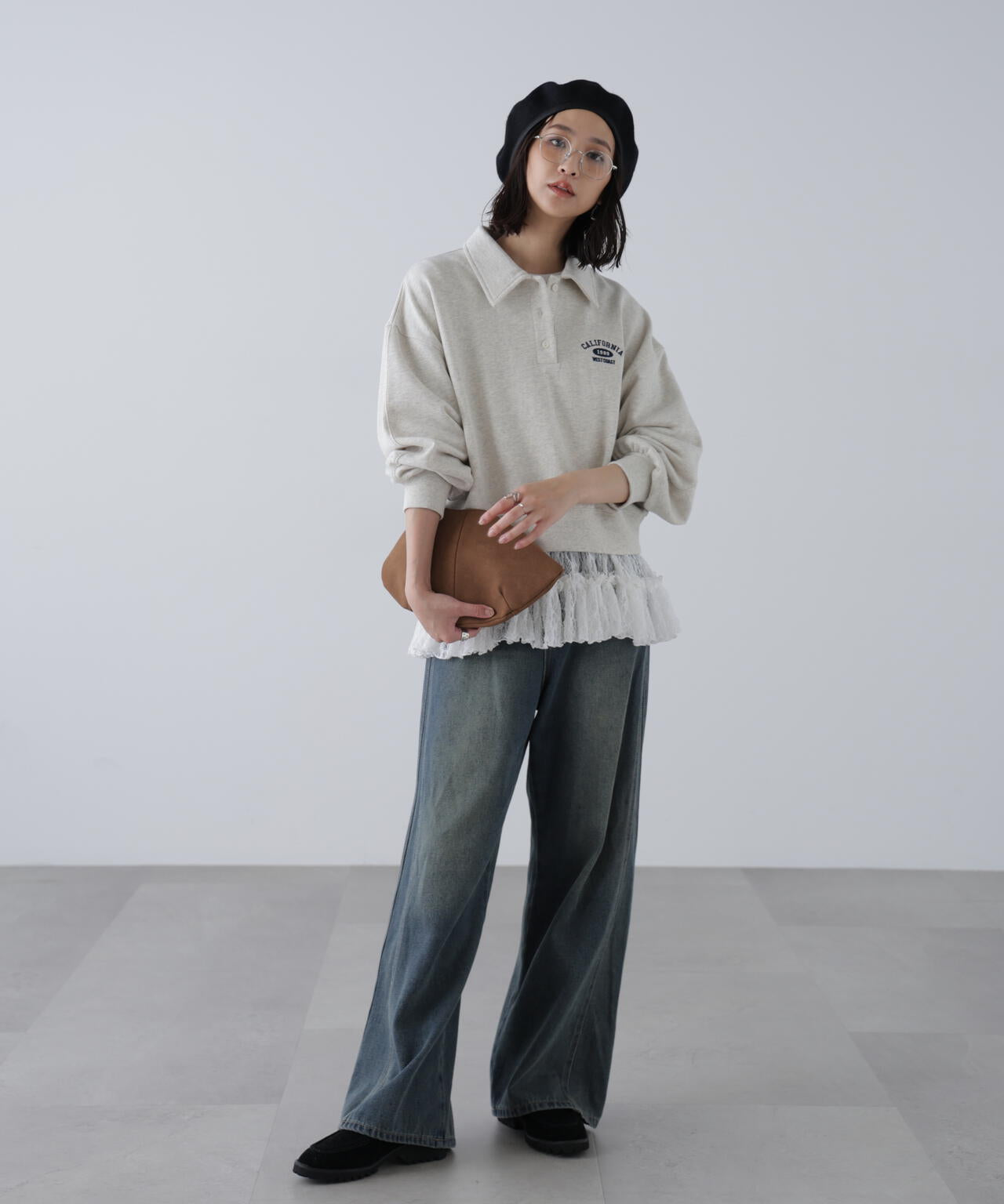 プリーツプリーズ デニム転写風長袖カーディガンとカットソーセット ウィメンズ／トップス／カーディガン – isseymiyake.com