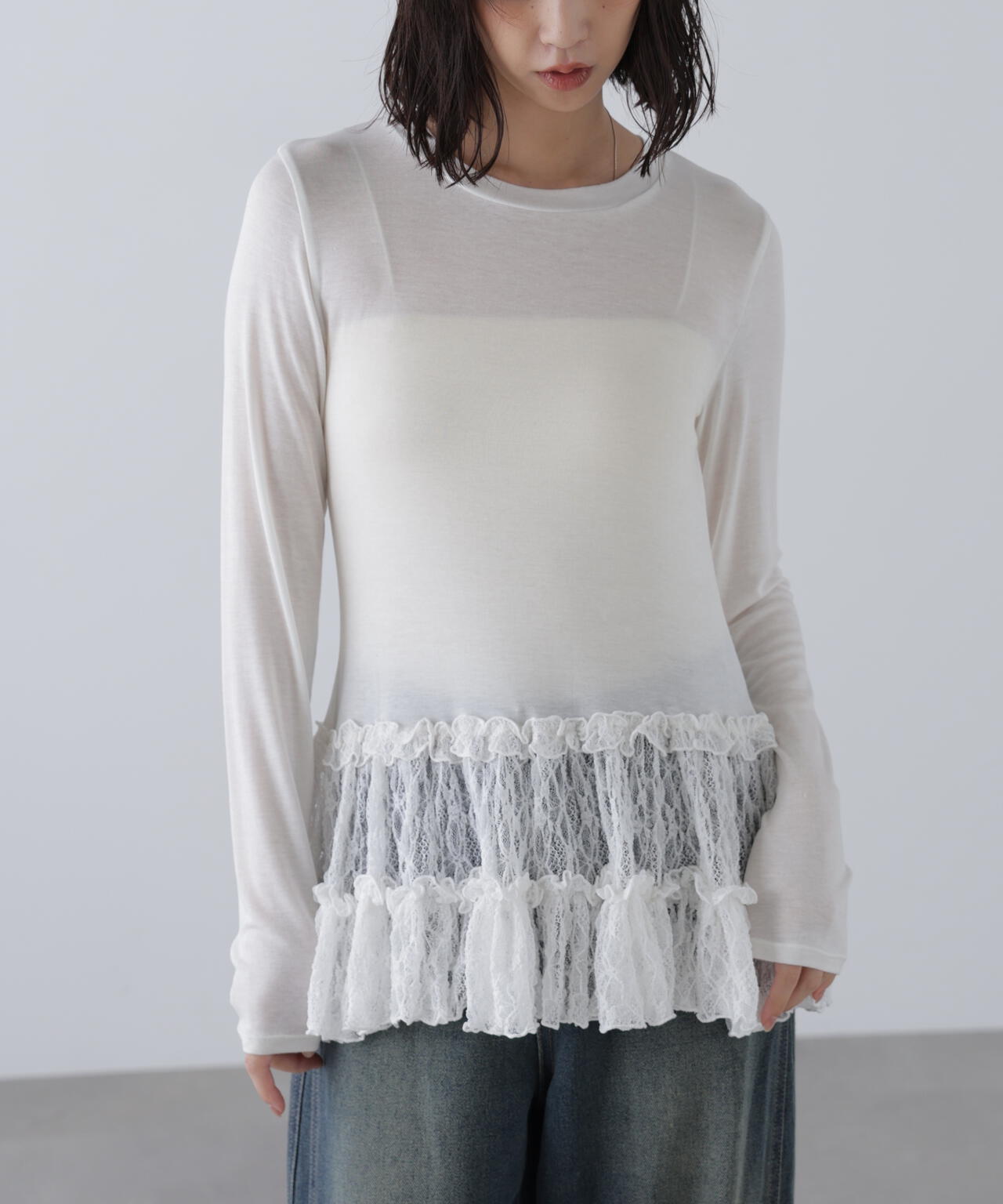 長袖裾フリルカットソー | FREE'S MART（フリーズマート