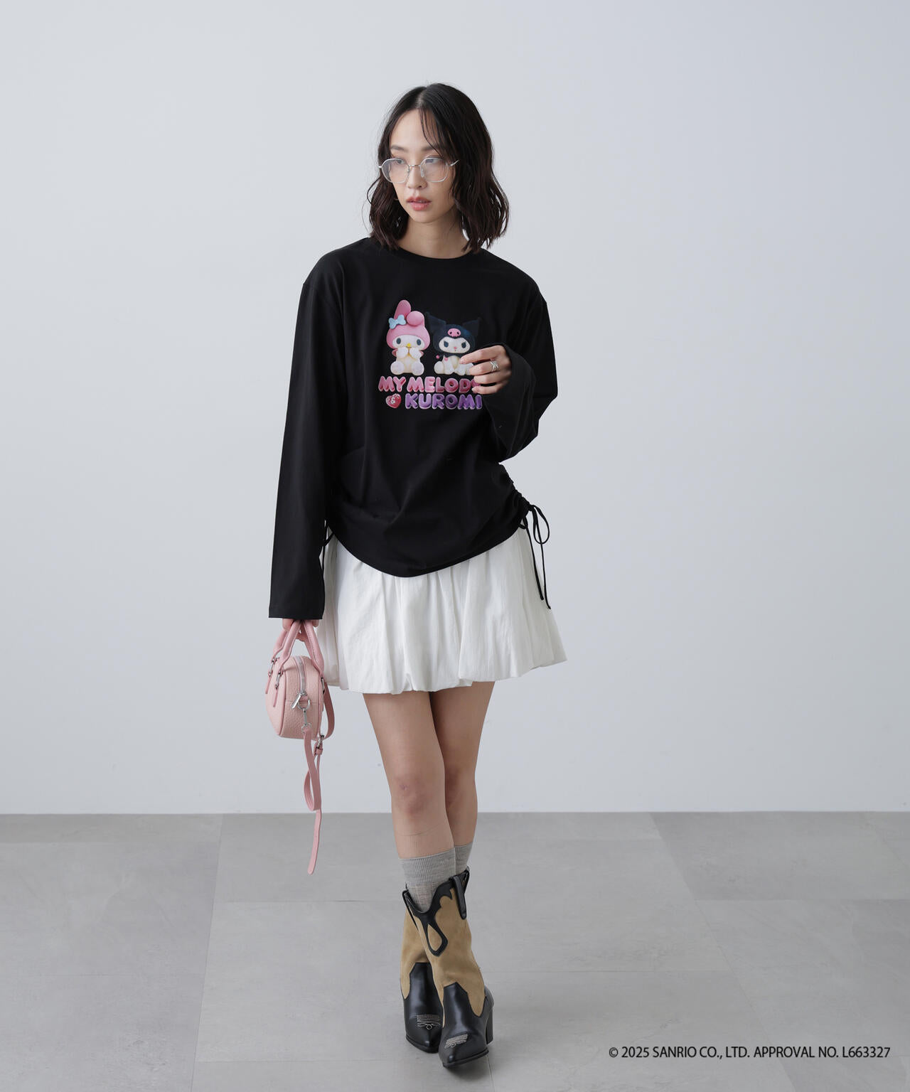 〈メロクロコラボ〉ロングTシャツ