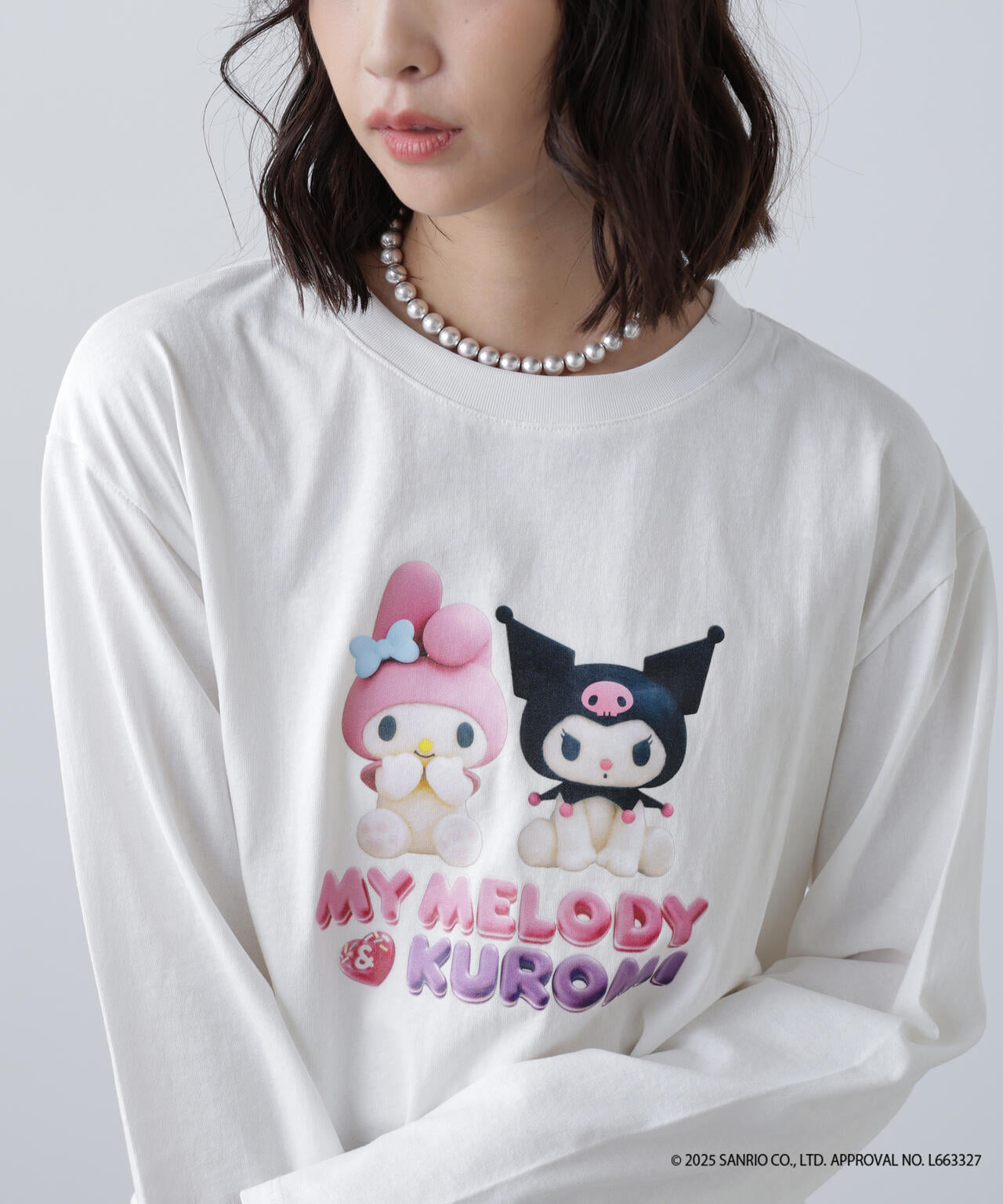 〈メロクロコラボ〉ロングTシャツ