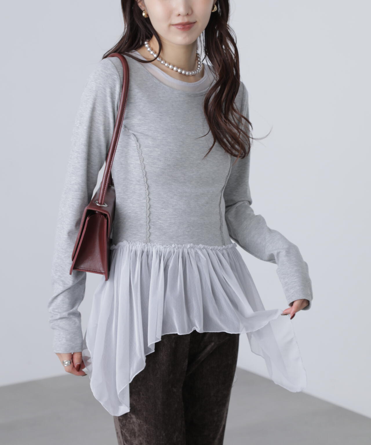 イレヘムチュールドッキングカットソー