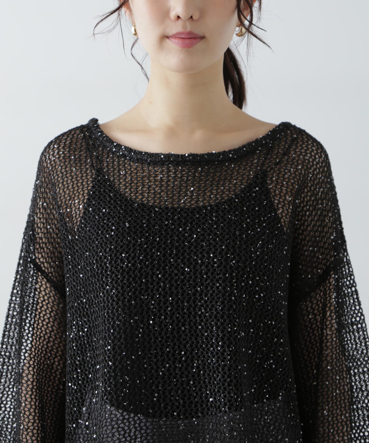 BRILL カラフルスパンコール ニットセーター Fサイズ ニット セーター デイリーカラフルスパンコールラメニット